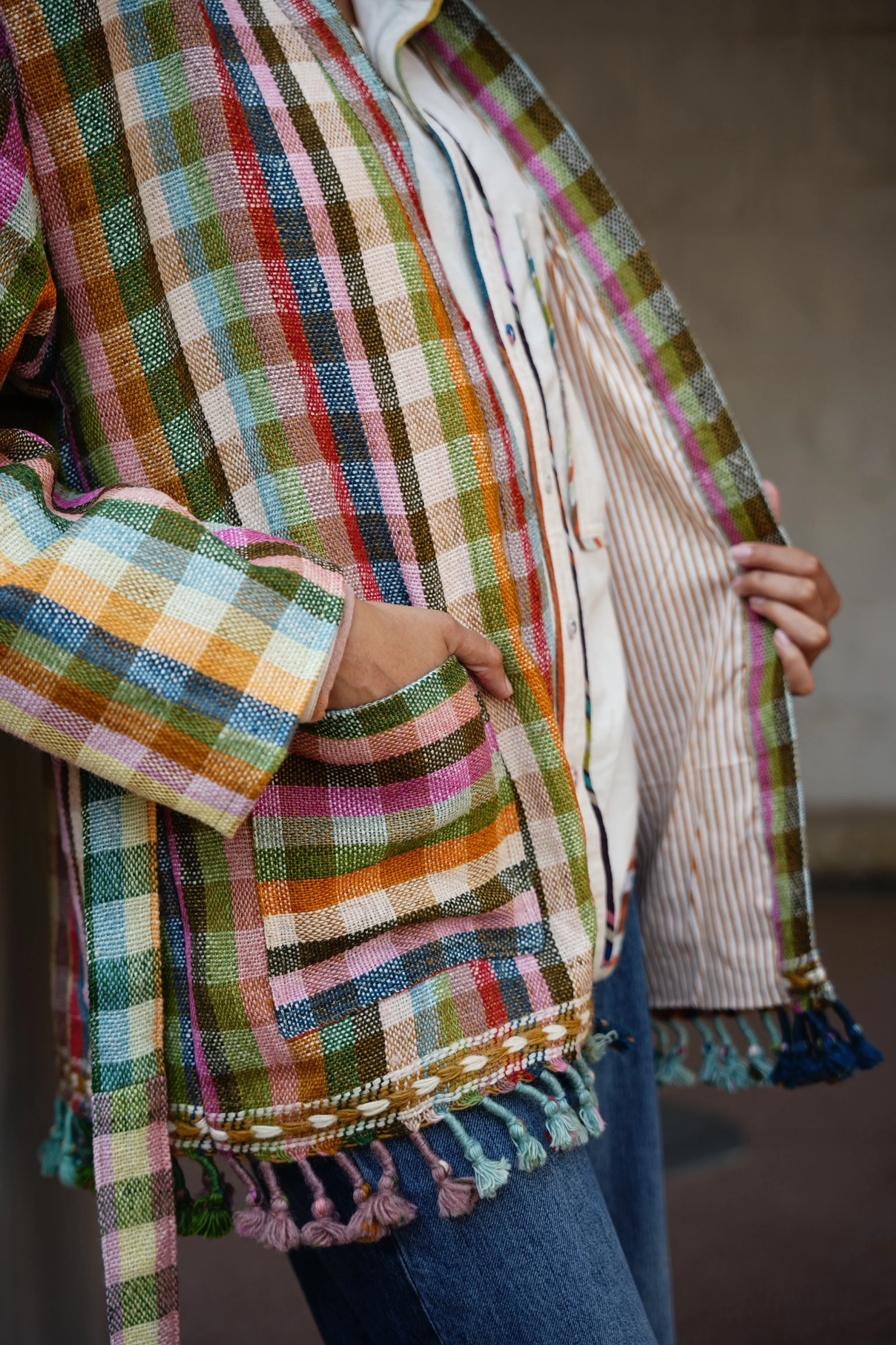 VALLEY JACKET | FOREST CHEX sold by Rujuta Sheth product image thumbnail 5