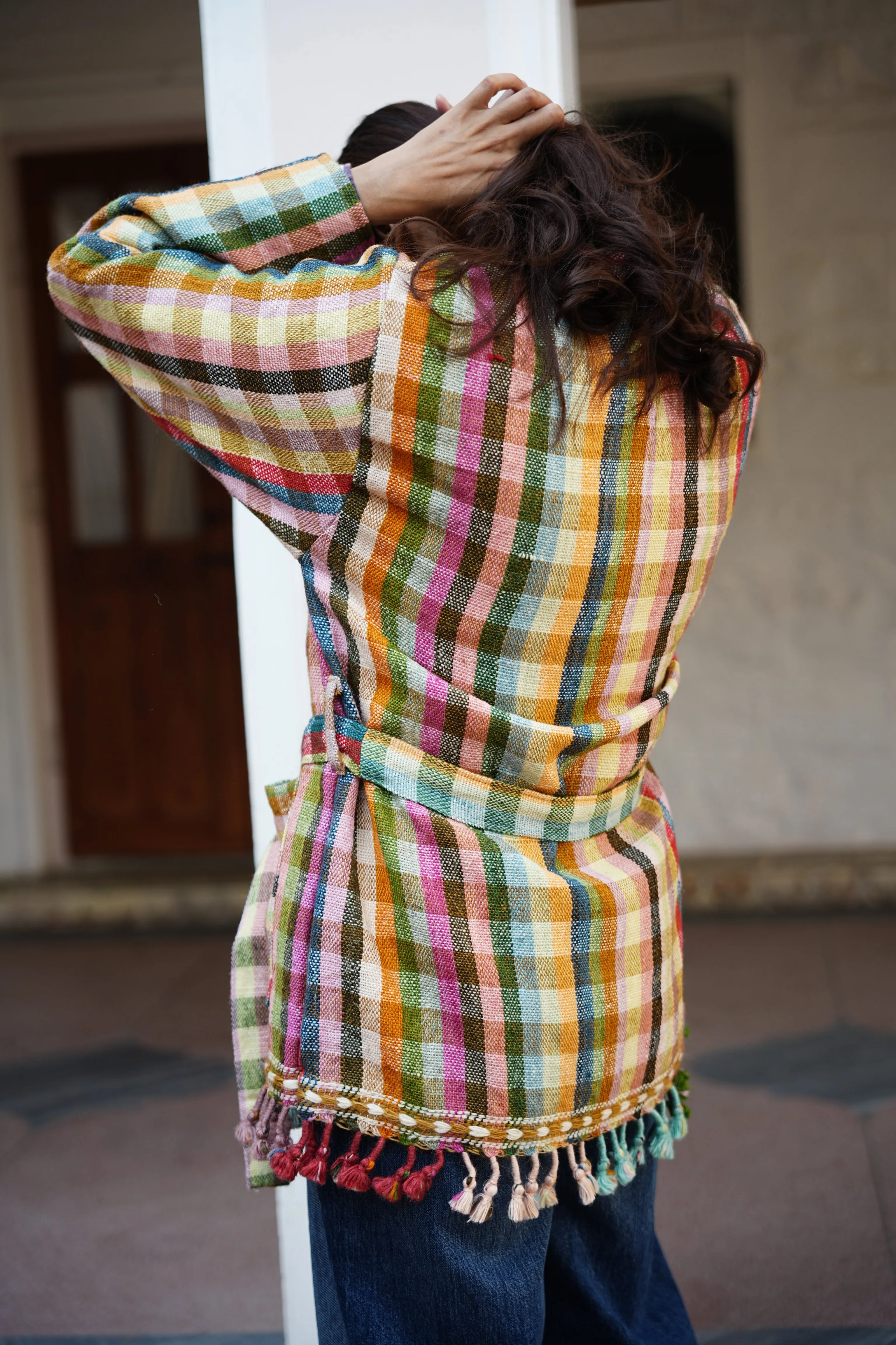 VALLEY JACKET | FOREST CHEX sold by Rujuta Sheth product image thumbnail 3