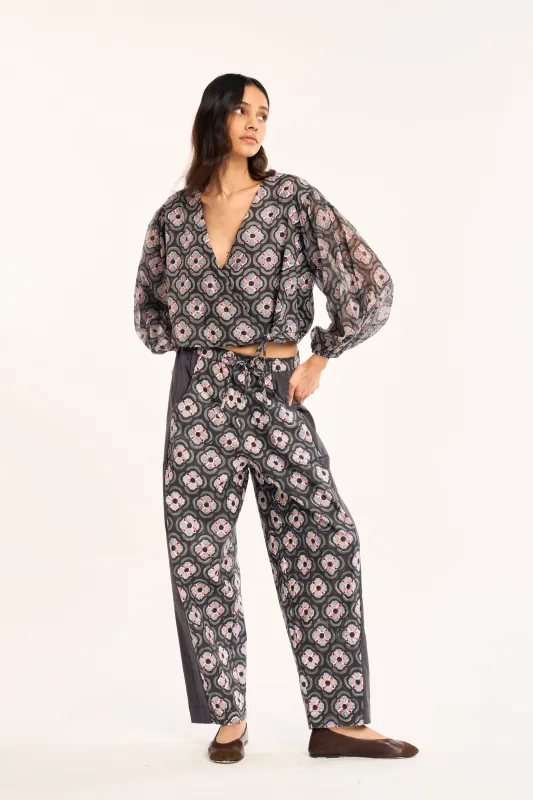 SOL TOP | CHARCOAL BOTANICA made by Rujuta Sheth