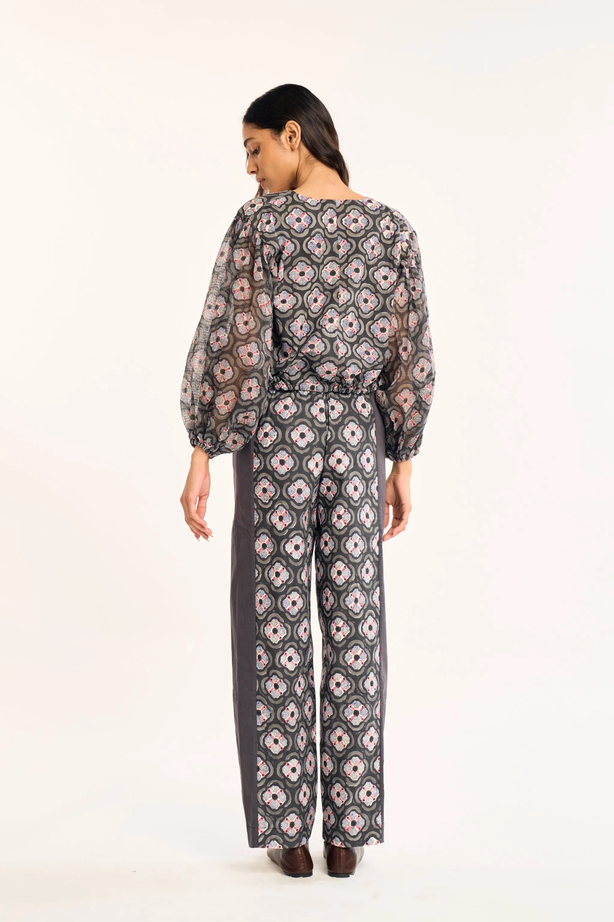 MESA PANTS | CHARCOAL BOTANICA sold by Rujuta Sheth product image thumbnail 4