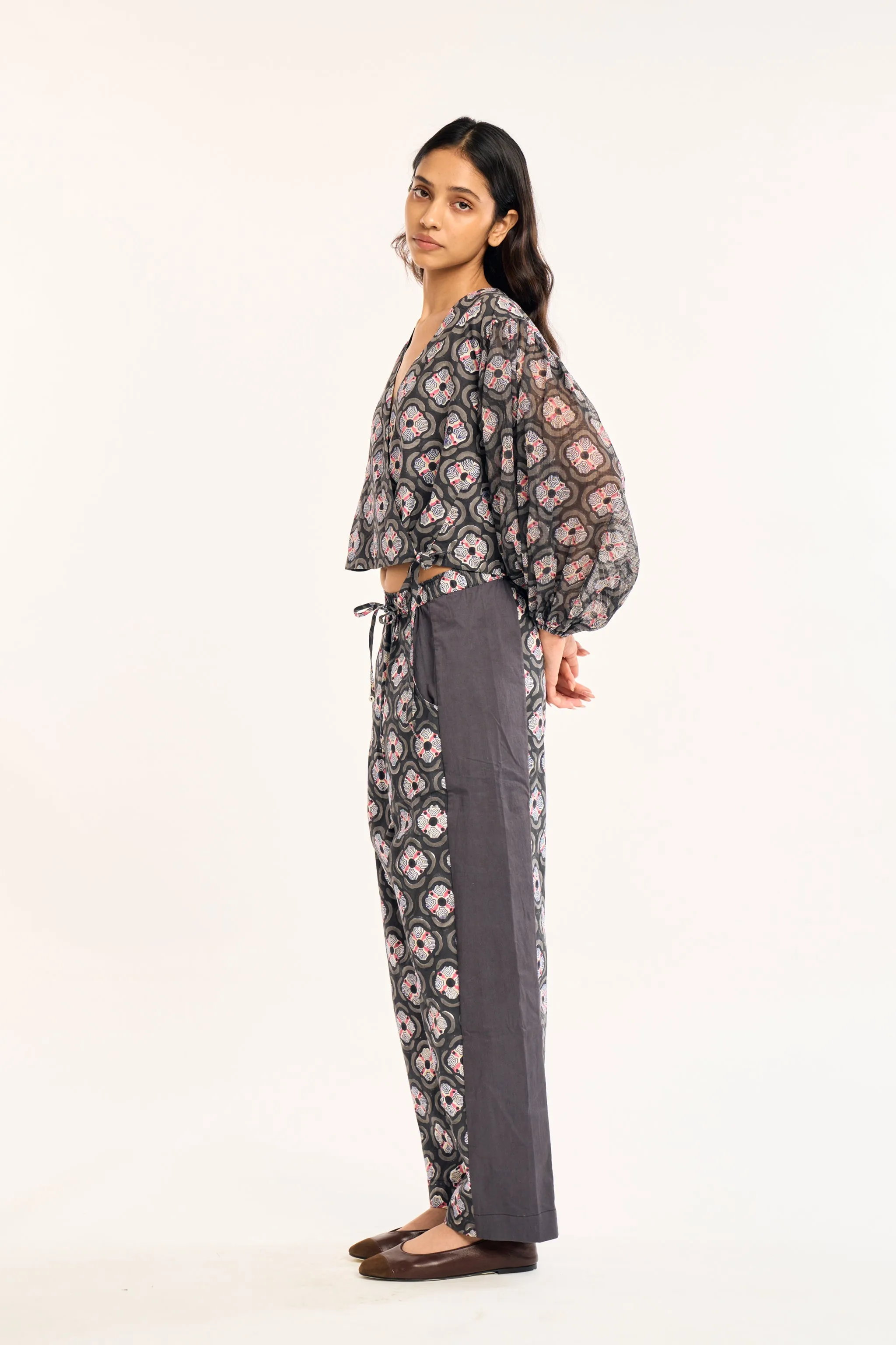 MESA PANTS | CHARCOAL BOTANICA sold by Rujuta Sheth product image thumbnail 2