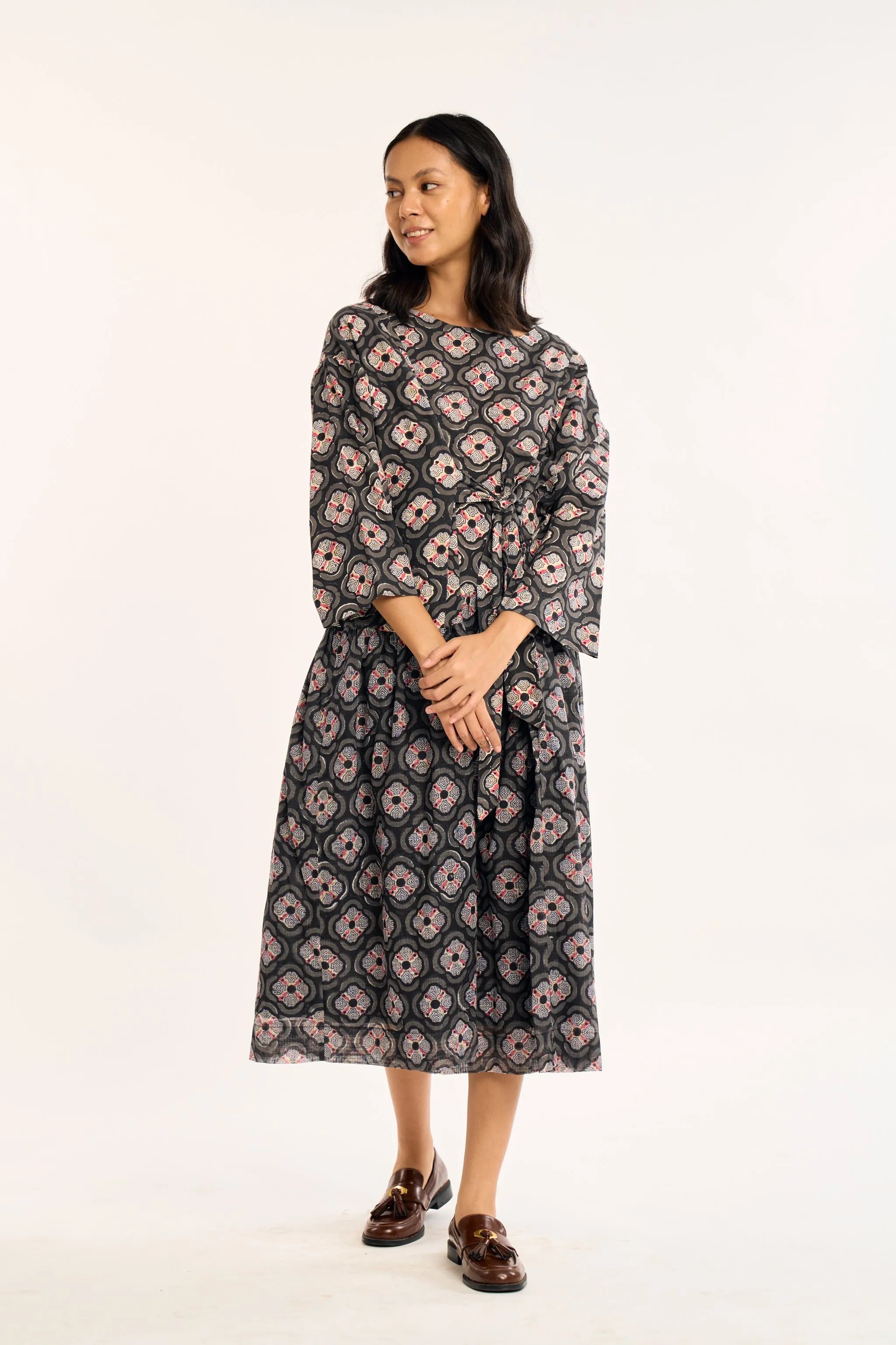 NOA DRESS | CHARCOAL BOTANICA sold by Rujuta Sheth product image thumbnail 2