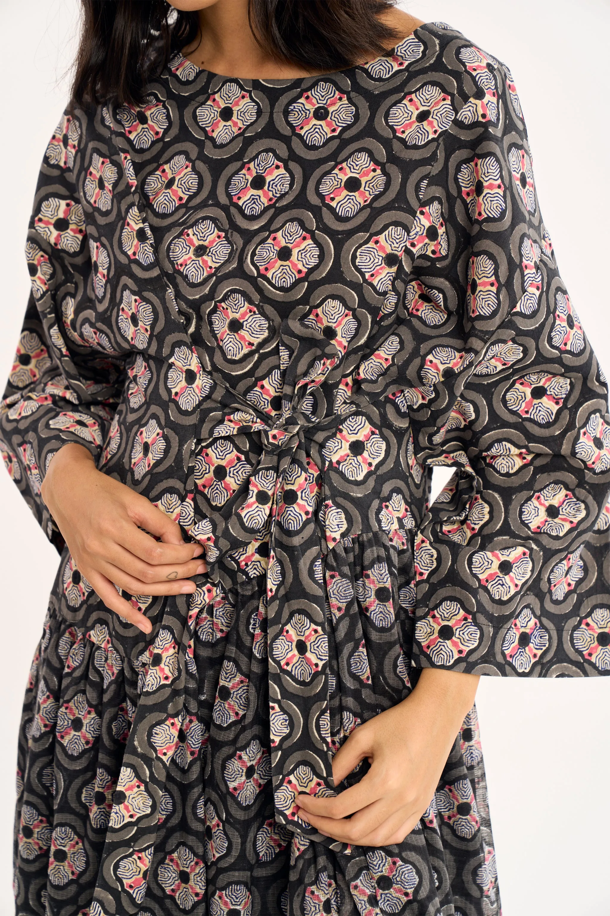 NOA DRESS | CHARCOAL BOTANICA sold by Rujuta Sheth product image thumbnail 3