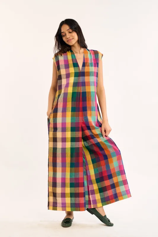 NINA JUMPSUIT | CARAVAN CHEX made by Rujuta Sheth