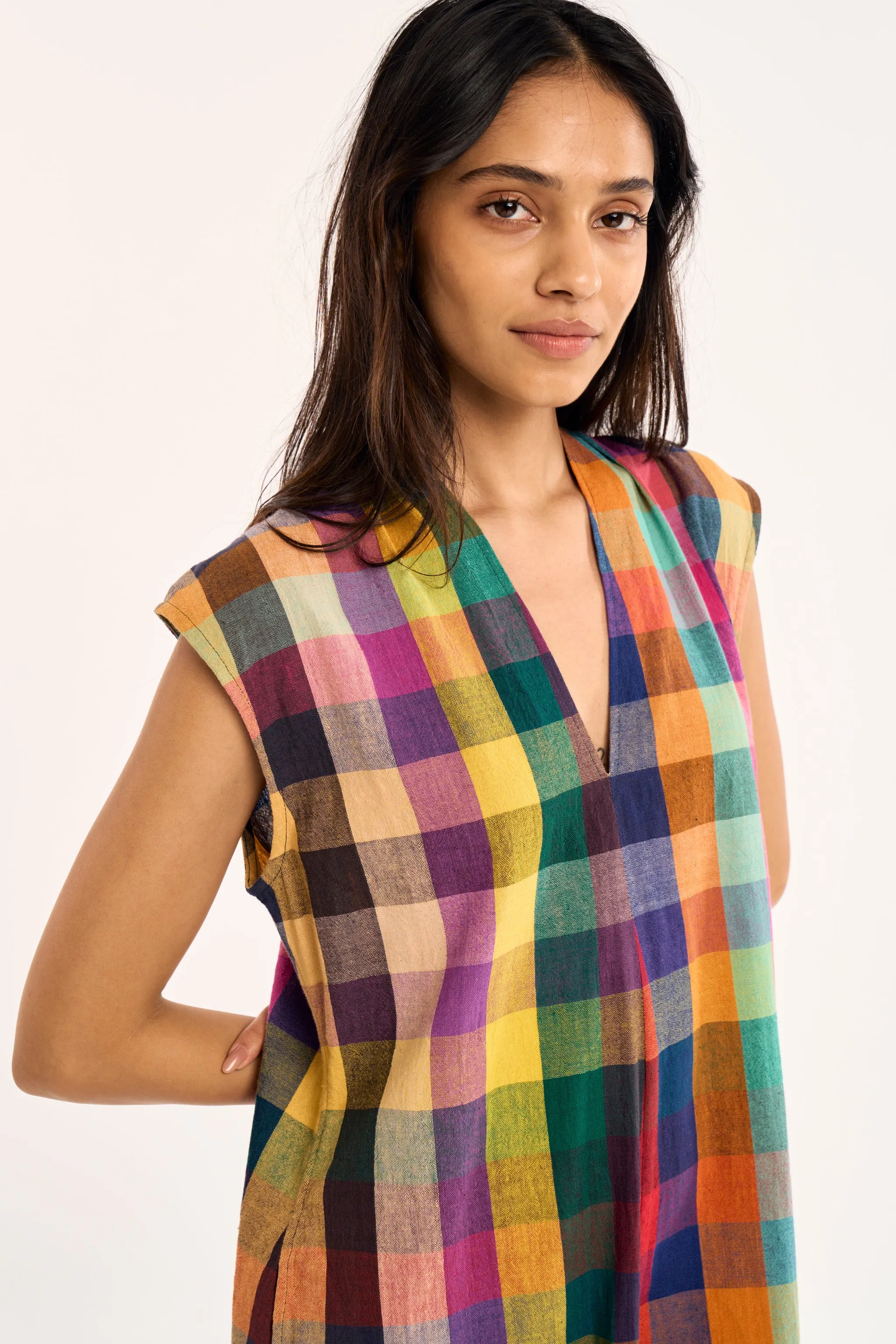 NINA JUMPSUIT | CARAVAN CHEX sold by Rujuta Sheth product image thumbnail 4