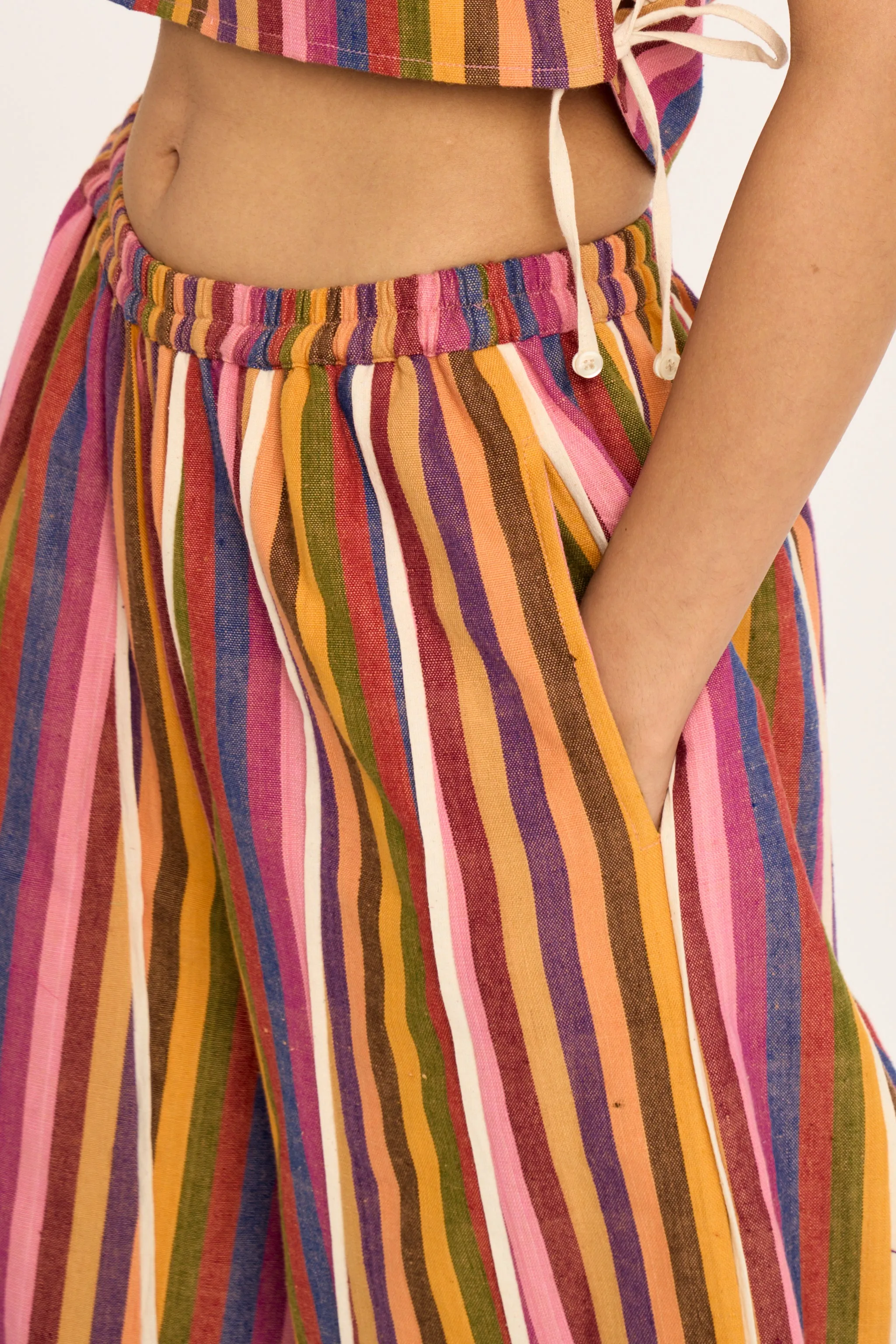 CLOVER PANTS | CRAYON STRIPES sold by Rujuta Sheth product image thumbnail 5