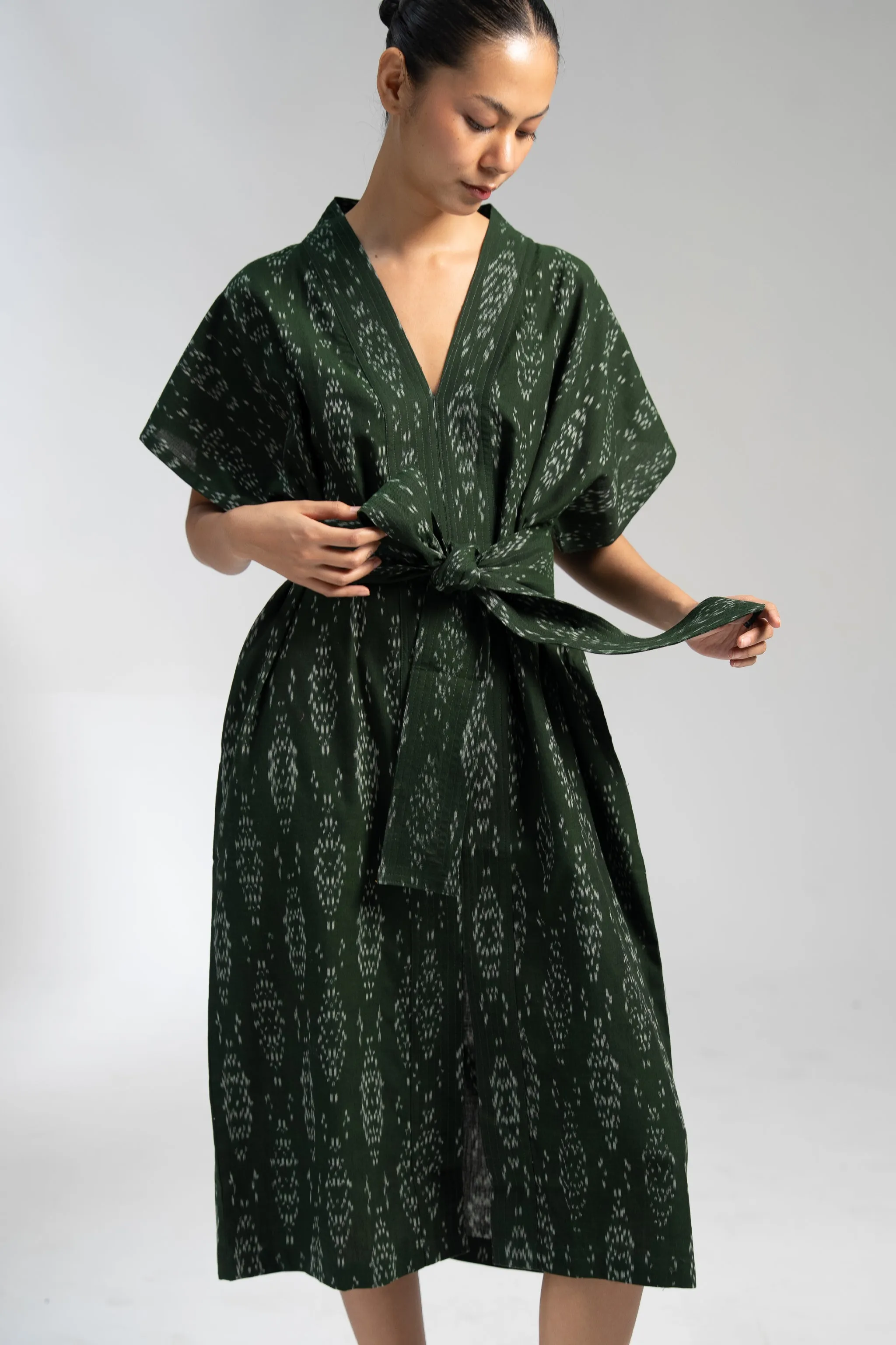 NAYA KAFTAN DRESS | FOREST IKAT sold by Rujuta Sheth product image thumbnail 3