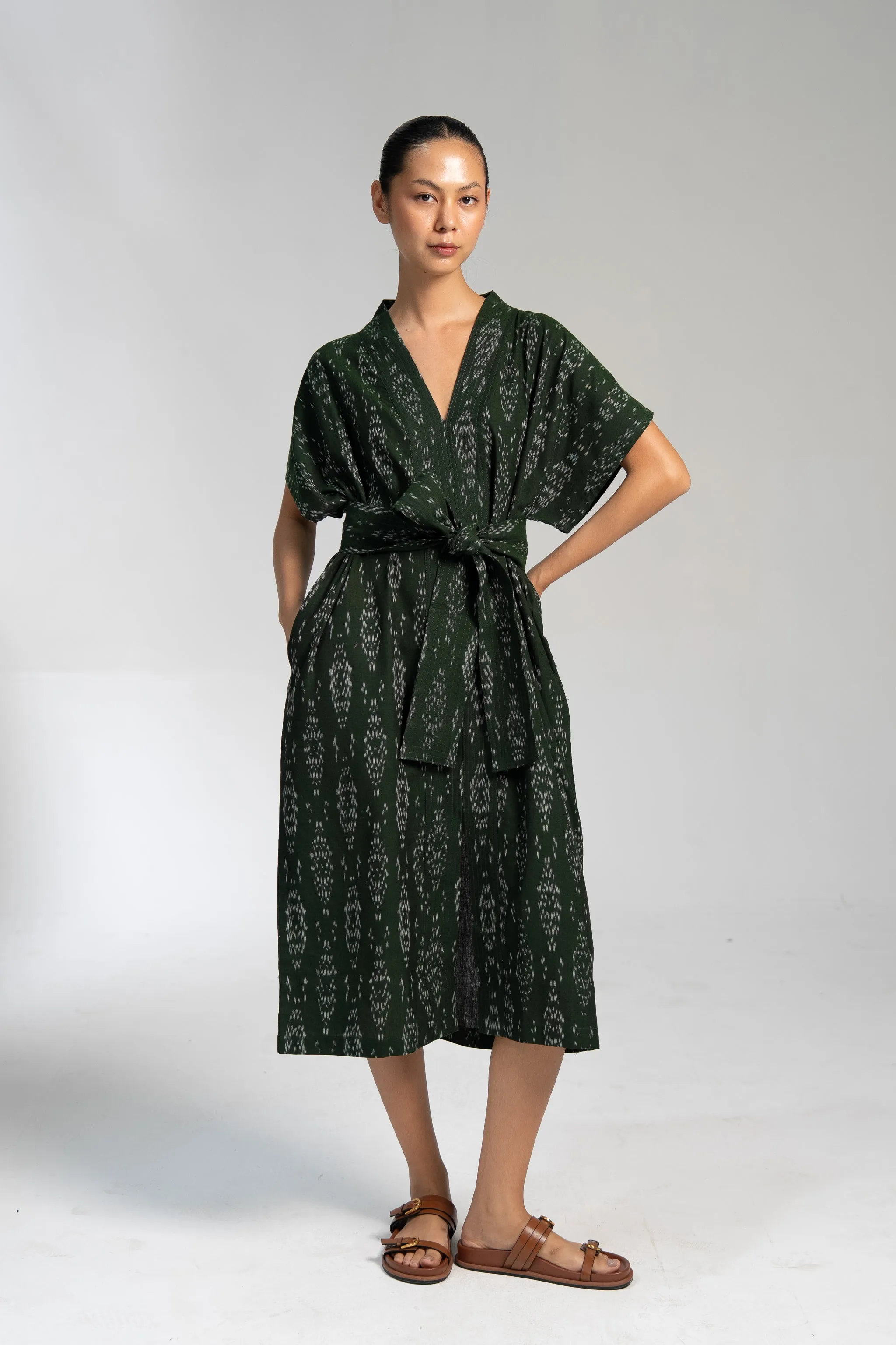 NAYA KAFTAN DRESS | FOREST IKAT sold by Rujuta Sheth