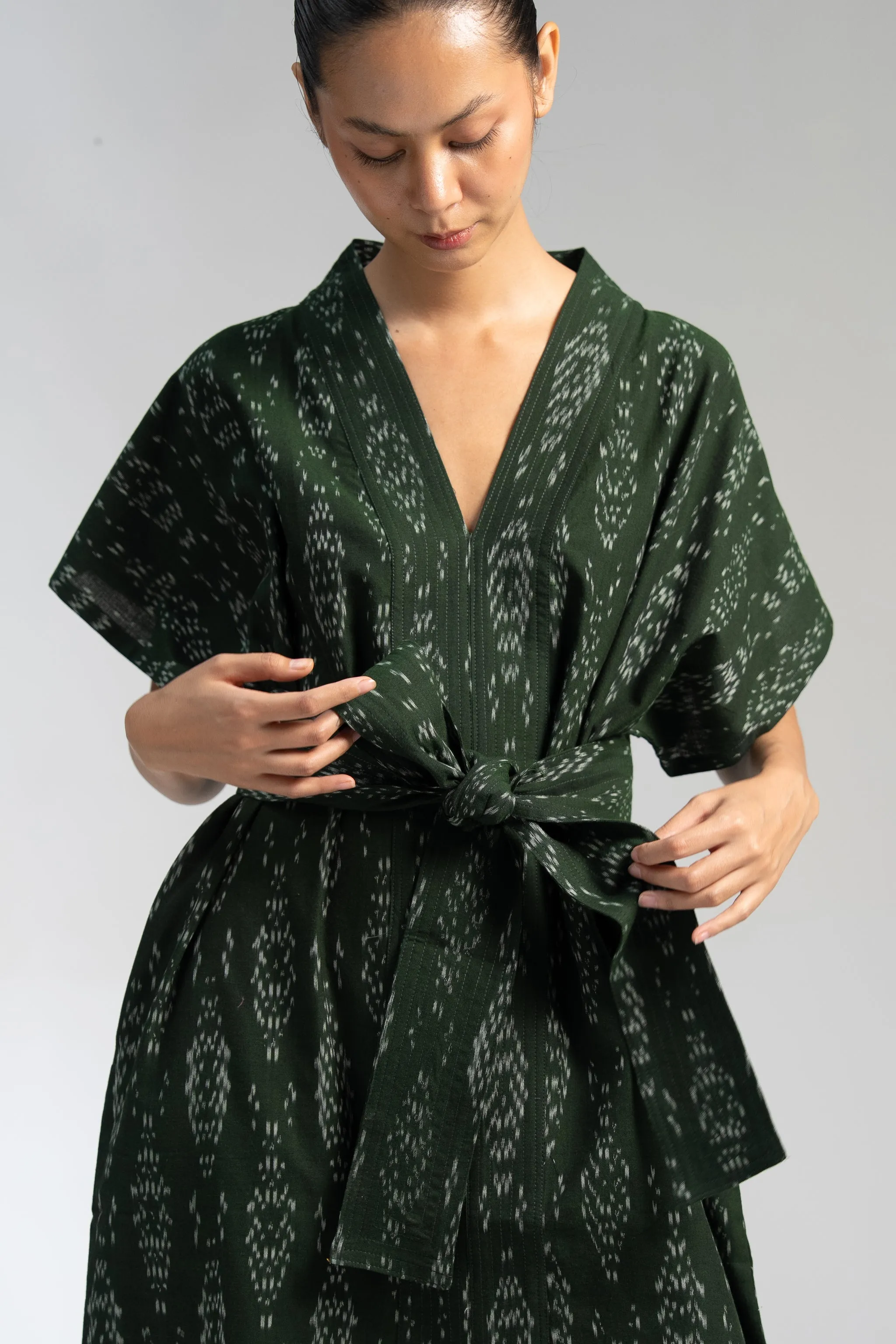 NAYA KAFTAN DRESS | FOREST IKAT sold by Rujuta Sheth product image thumbnail 4