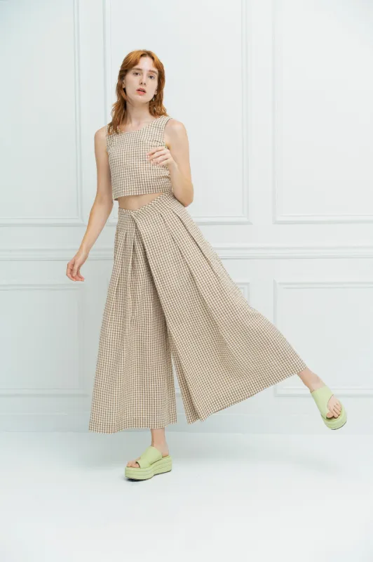 FRIDA PANTS | TAWNY CHEX sold by Rujuta Sheth