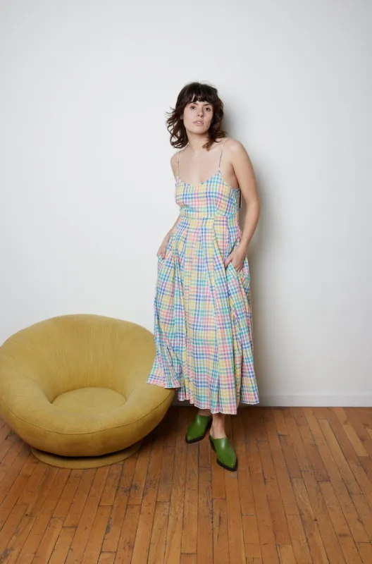 GOA SLIP MAX DRESS | LEAGUE CHEX sold by Rujuta Sheth