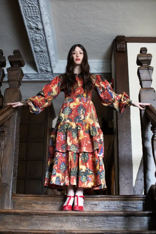 Rosemary Dress - Red Tapestry made by Samantha Pleet