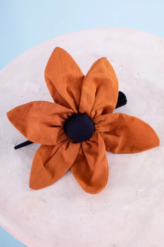 Daisy Hair Clip - Earth + Black made by Samantha Pleet