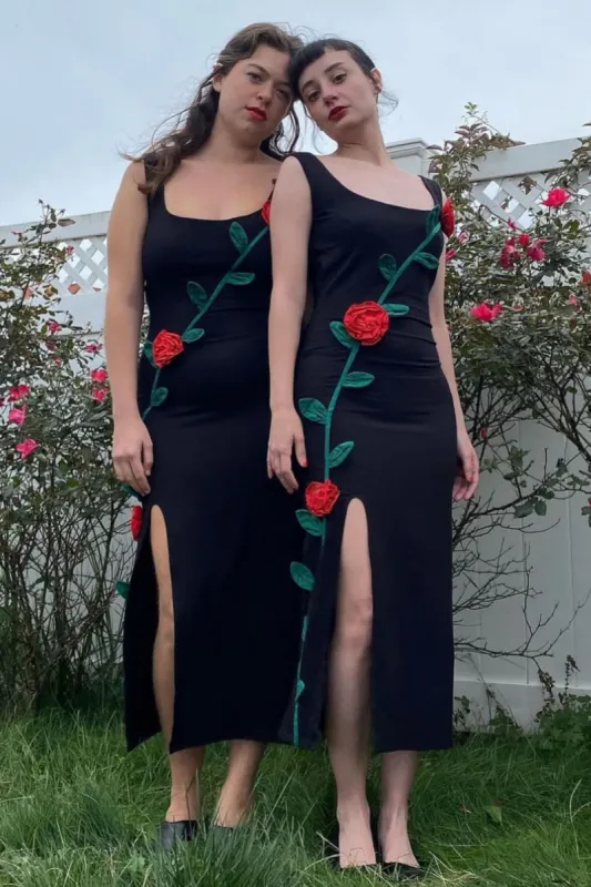 Climbing Rose Dress - Cotton Roses made by Samantha Pleet