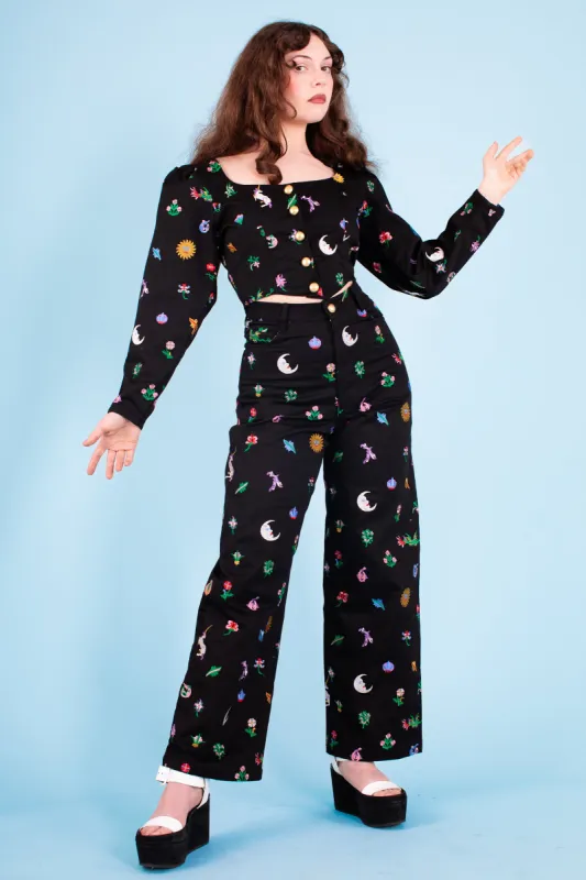 Emblem Jeans - Legend Embroidery made by Samantha Pleet