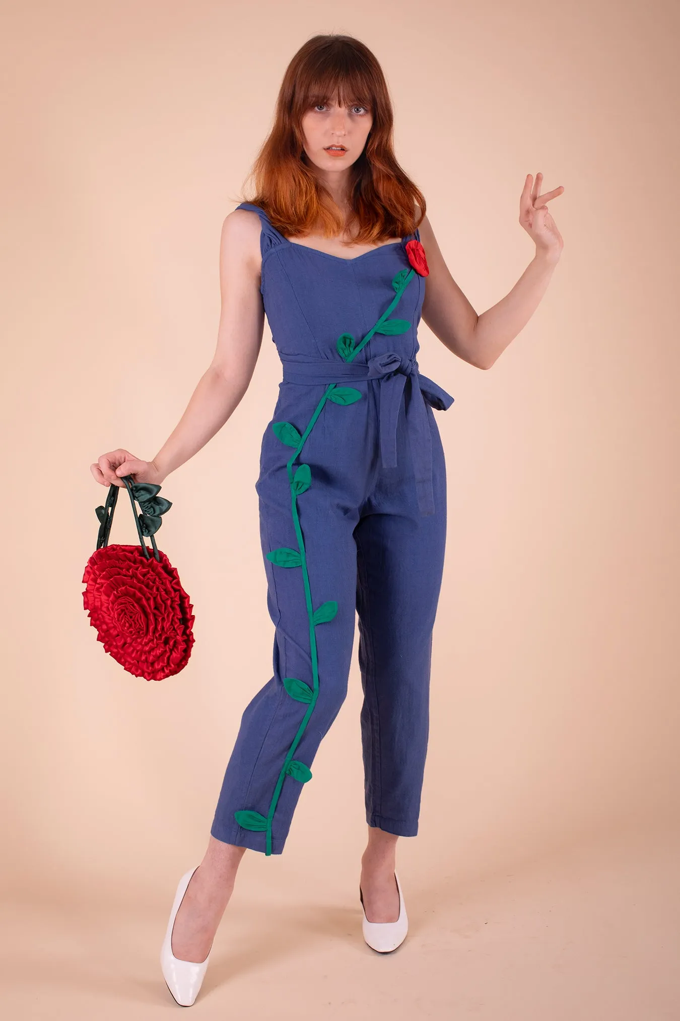 Climbing Rose Jumpsuit - Indigo sold by Samantha Pleet product image thumbnail 2