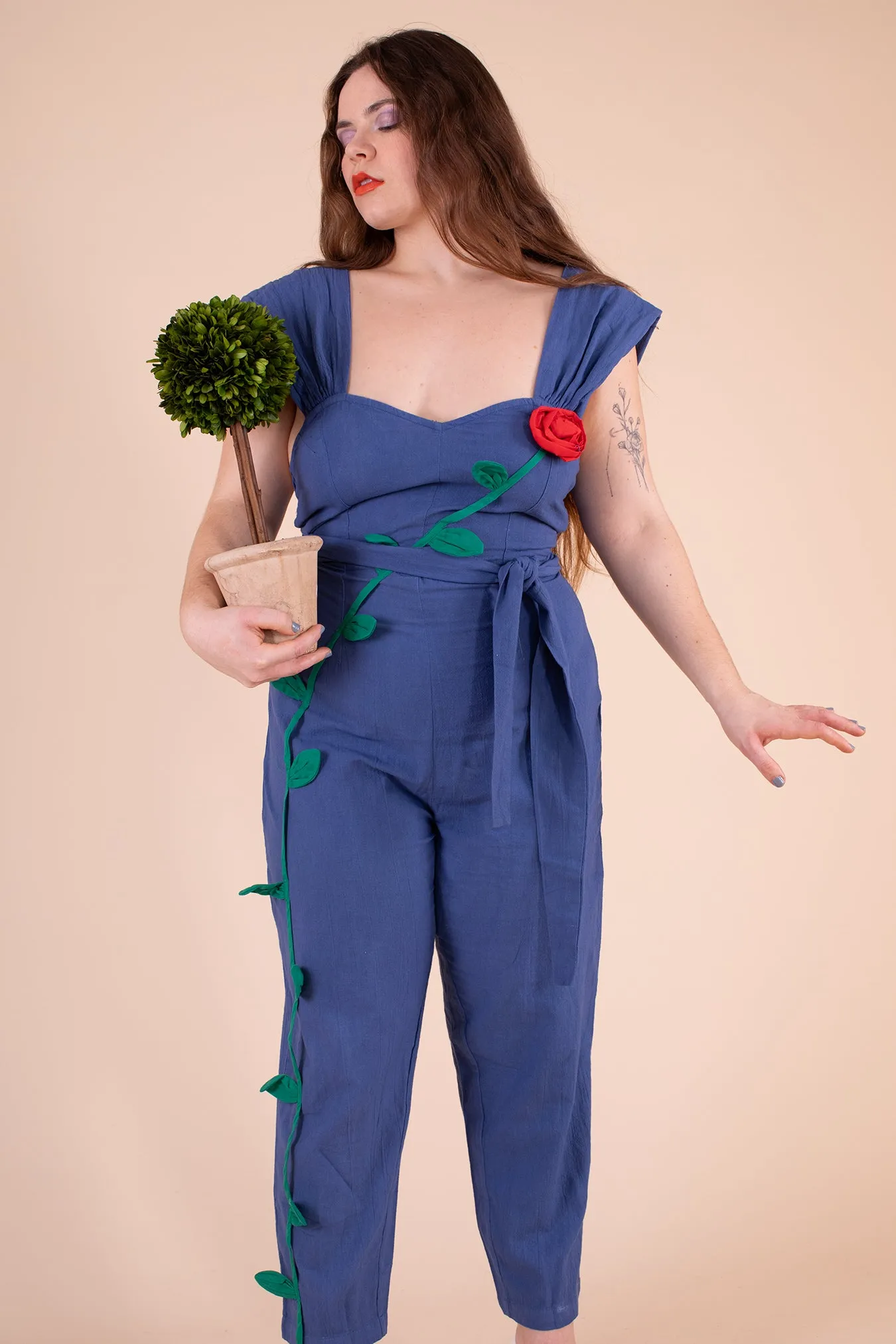 Climbing Rose Jumpsuit - Indigo sold by Samantha Pleet product image thumbnail 3