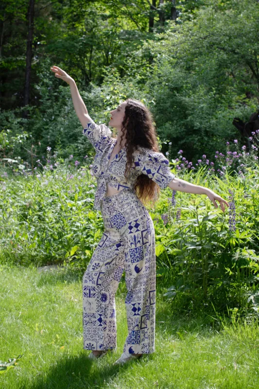 High Tide Blouse - Moon Tile sold by Samantha Pleet