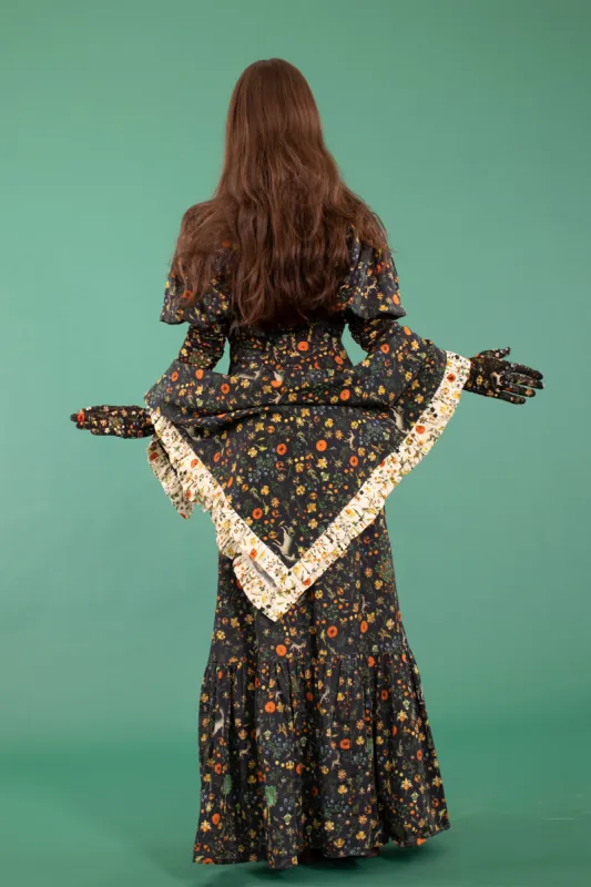 Ruffle Shawl - Black Illuminated made by Samantha Pleet