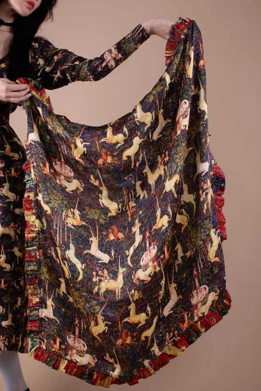 Ruffle Scarf - Midnight Tapestry made by Samantha Pleet