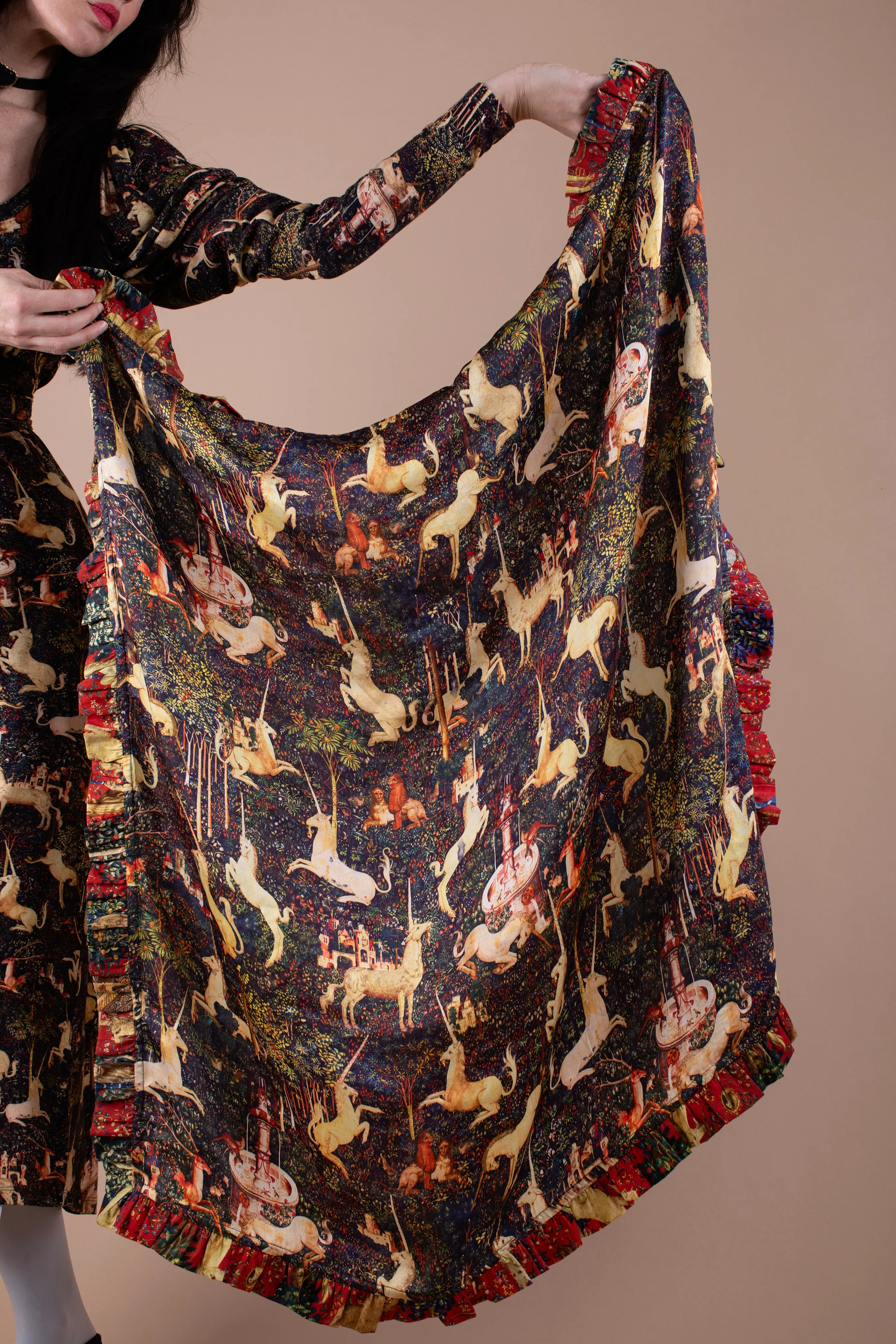 Ruffle Scarf - Midnight Tapestry sold by Samantha Pleet