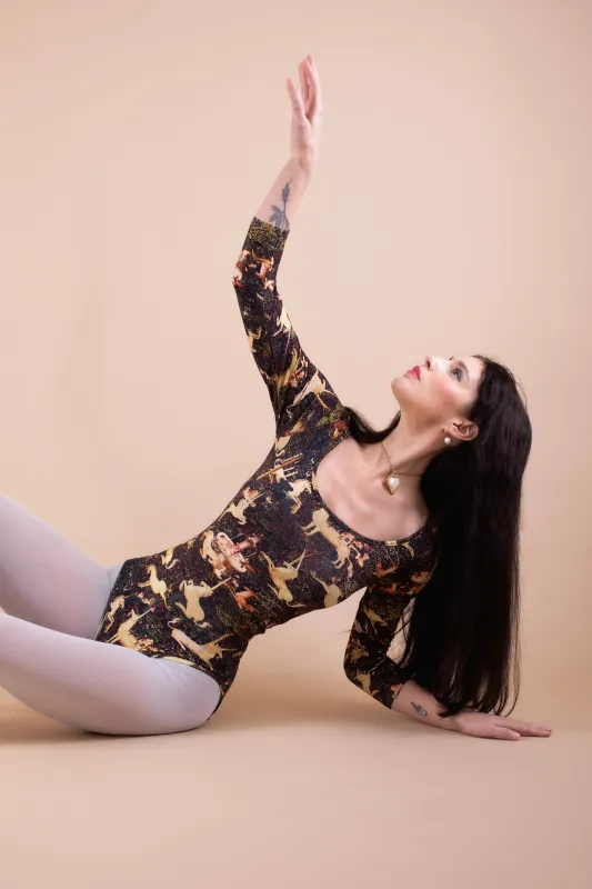 Primrose Leotard - Midnight Tapestry sold by Samantha Pleet