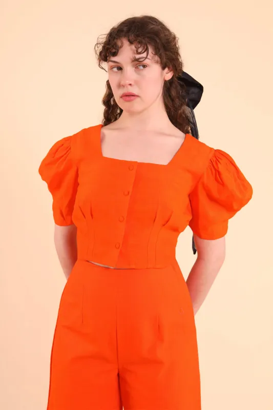 Harriet Blouse - HKM - Poppy Linen sold by Samantha Pleet