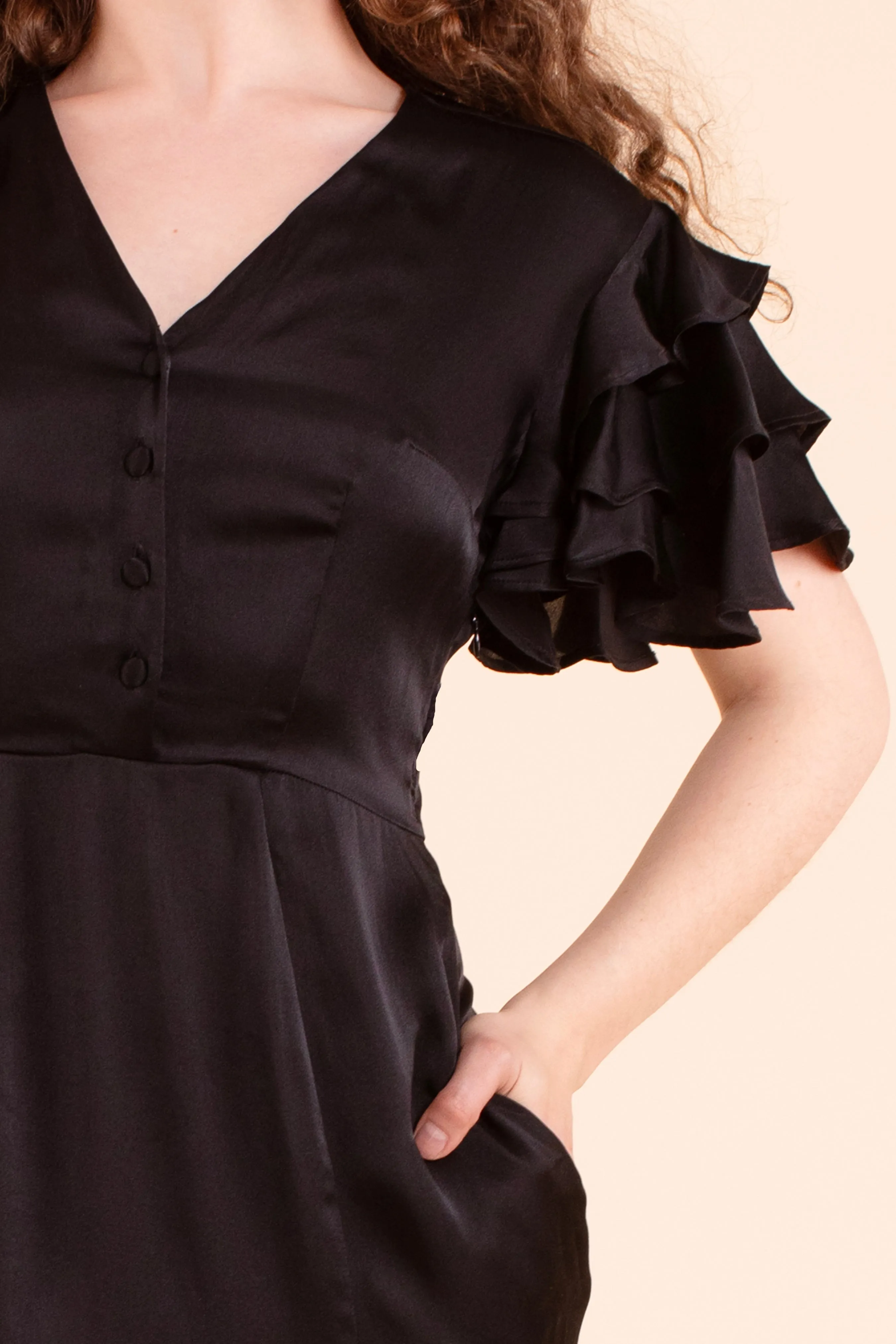 Bathsheba Dress - HKM - Black Silk sold by Samantha Pleet product image thumbnail 2