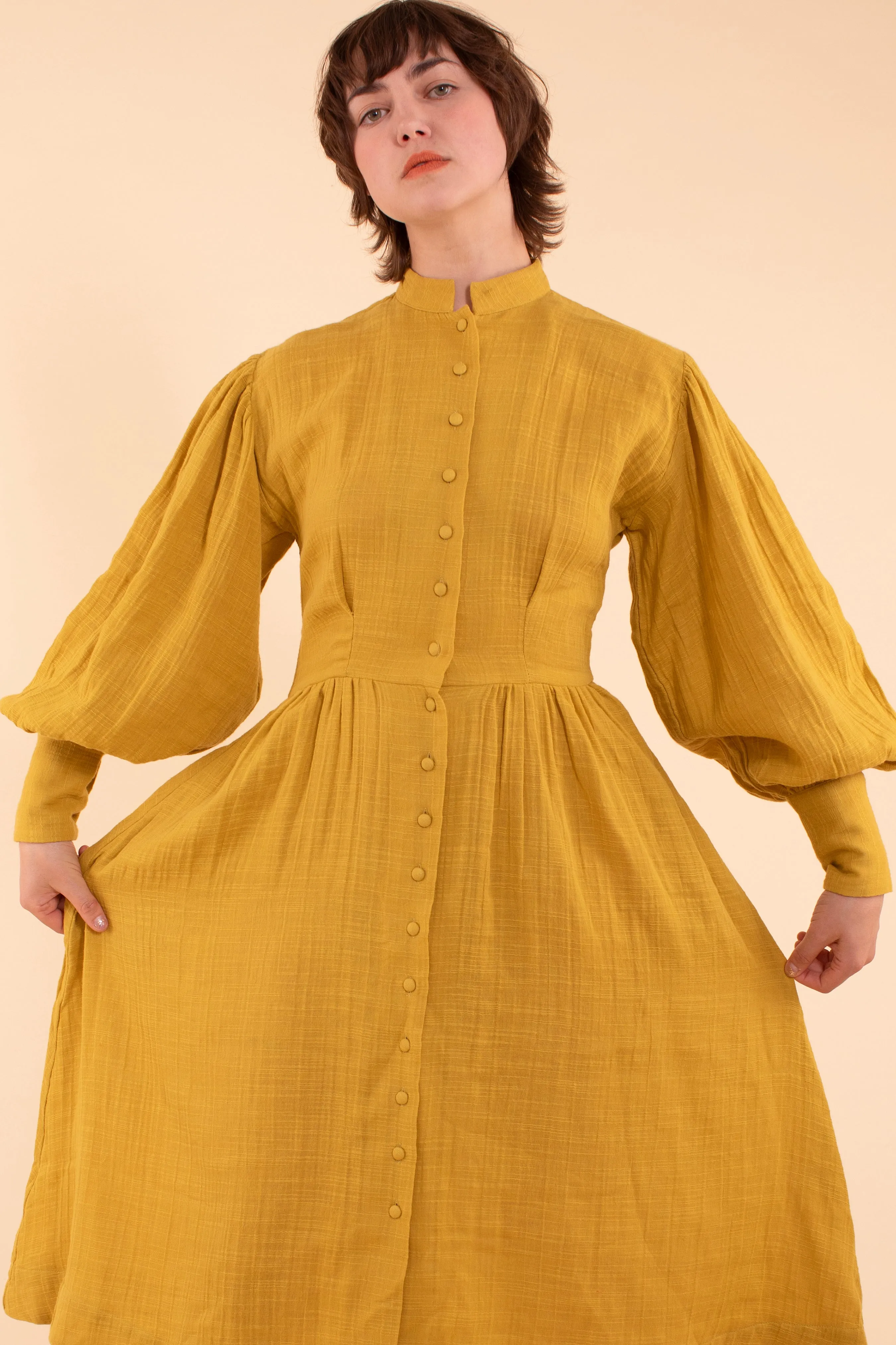 Helen Dress - HKM - Mustard Gauze sold by Samantha Pleet product image thumbnail 3