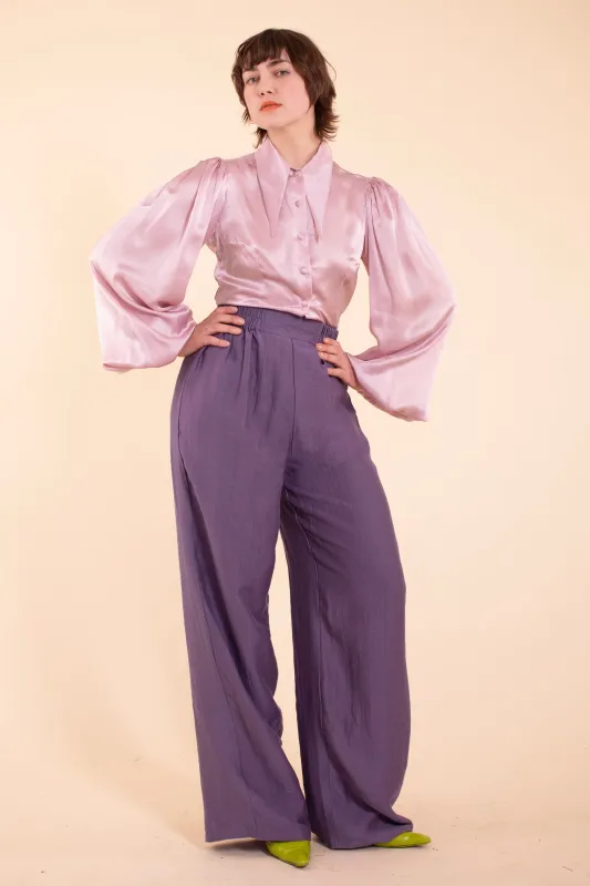 Sophie Pant - HKM - Eggplant Linen made by Samantha Pleet