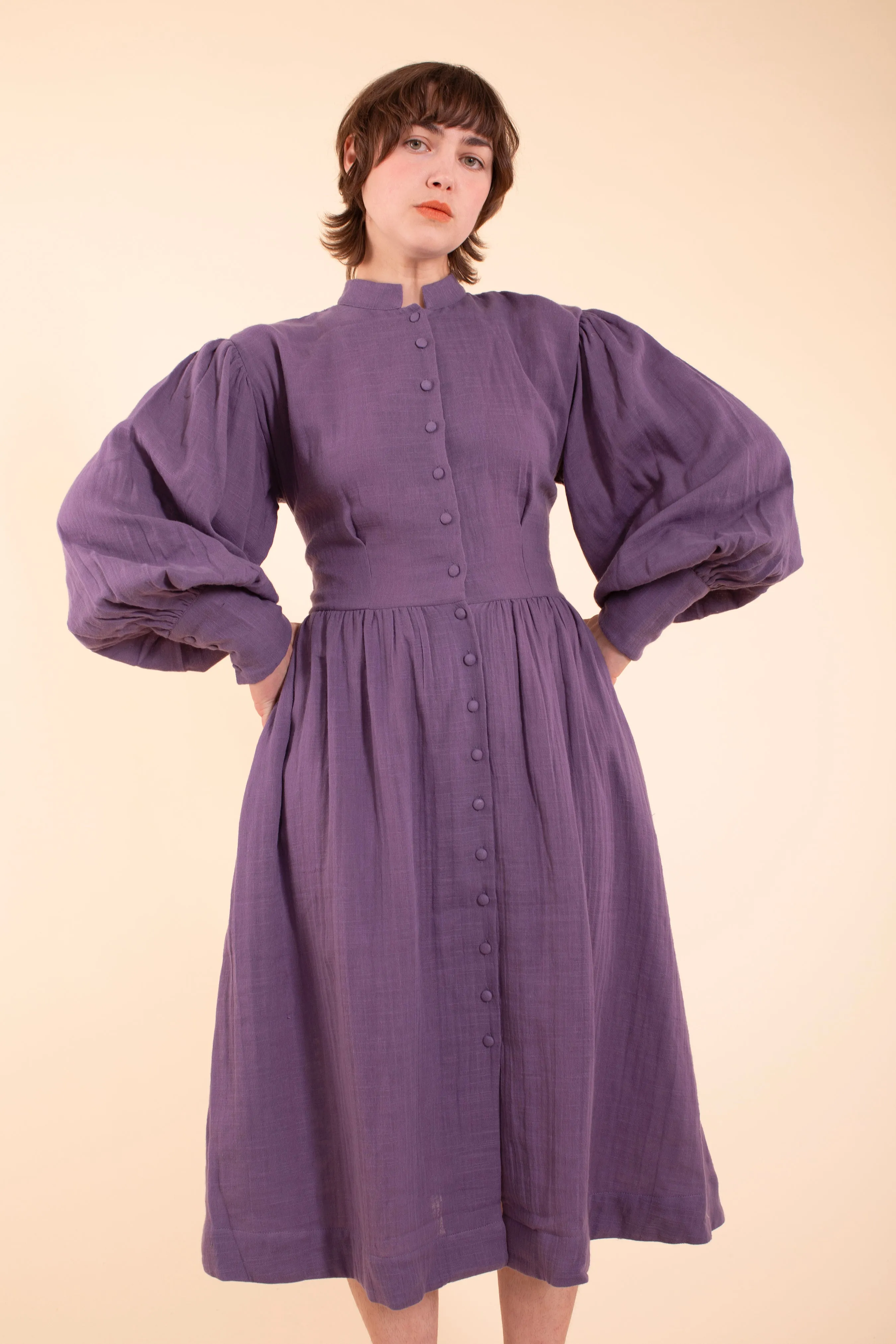 Helen Dress - HKM - Eggplant Gauze sold by Samantha Pleet