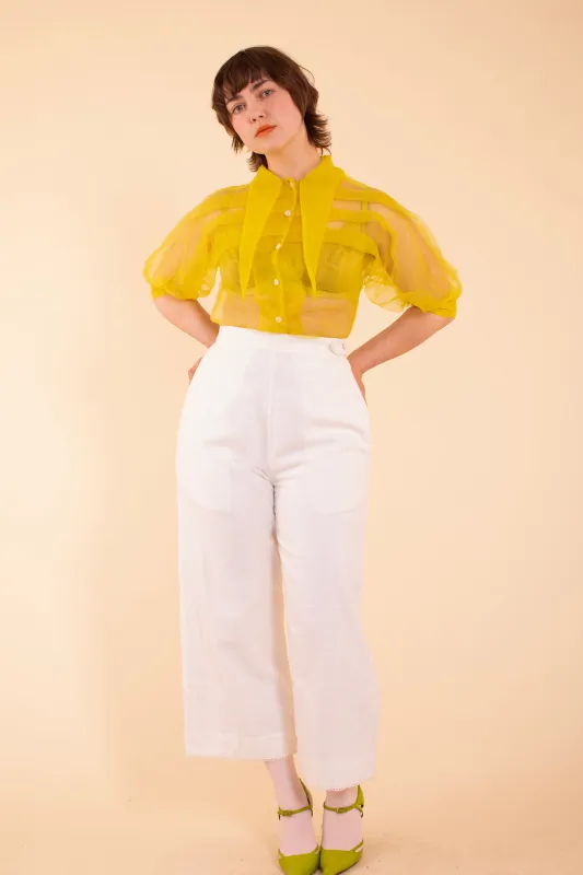 Reed Pants - HKM - White Gauze sold by Samantha Pleet