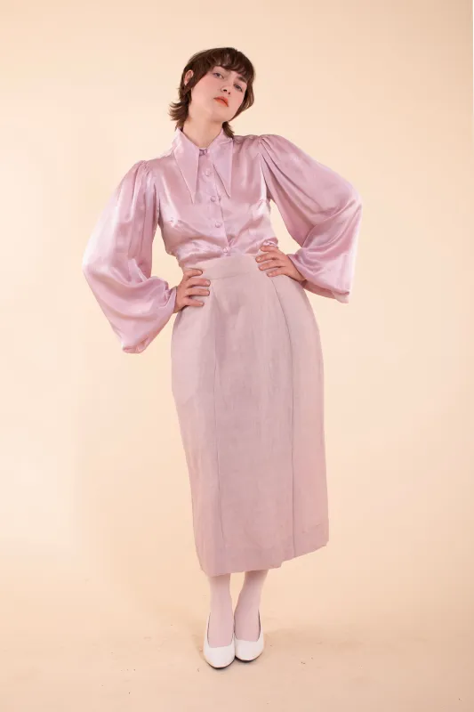 Eyre Skirt - HKM - Lilac Linen sold by Samantha Pleet