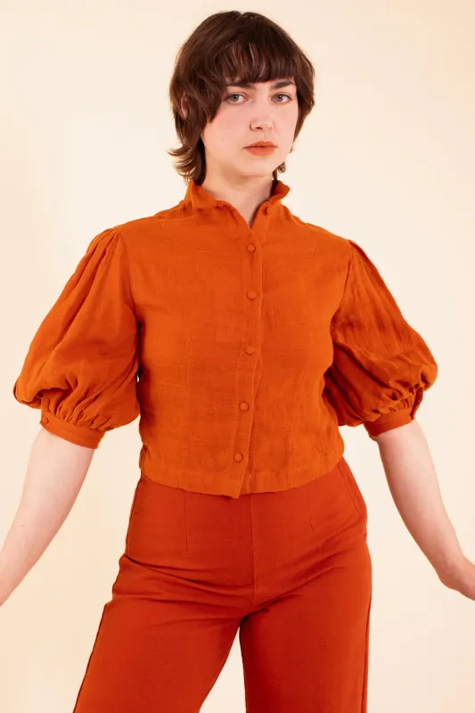 Georgina Blouse - HKM - Paprika Gauze sold by Samantha Pleet