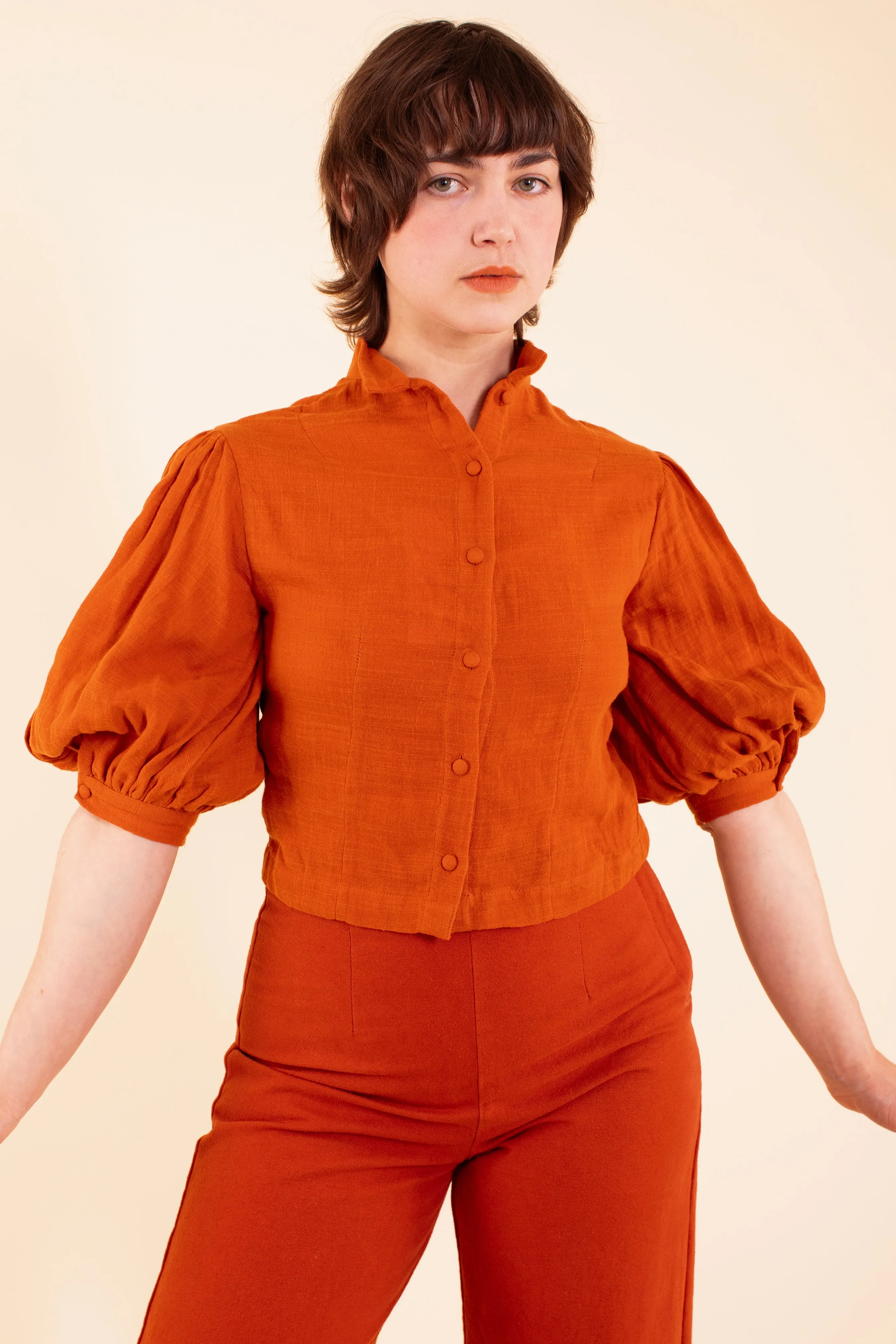 Georgina Blouse - HKM - Paprika Gauze sold by Samantha Pleet