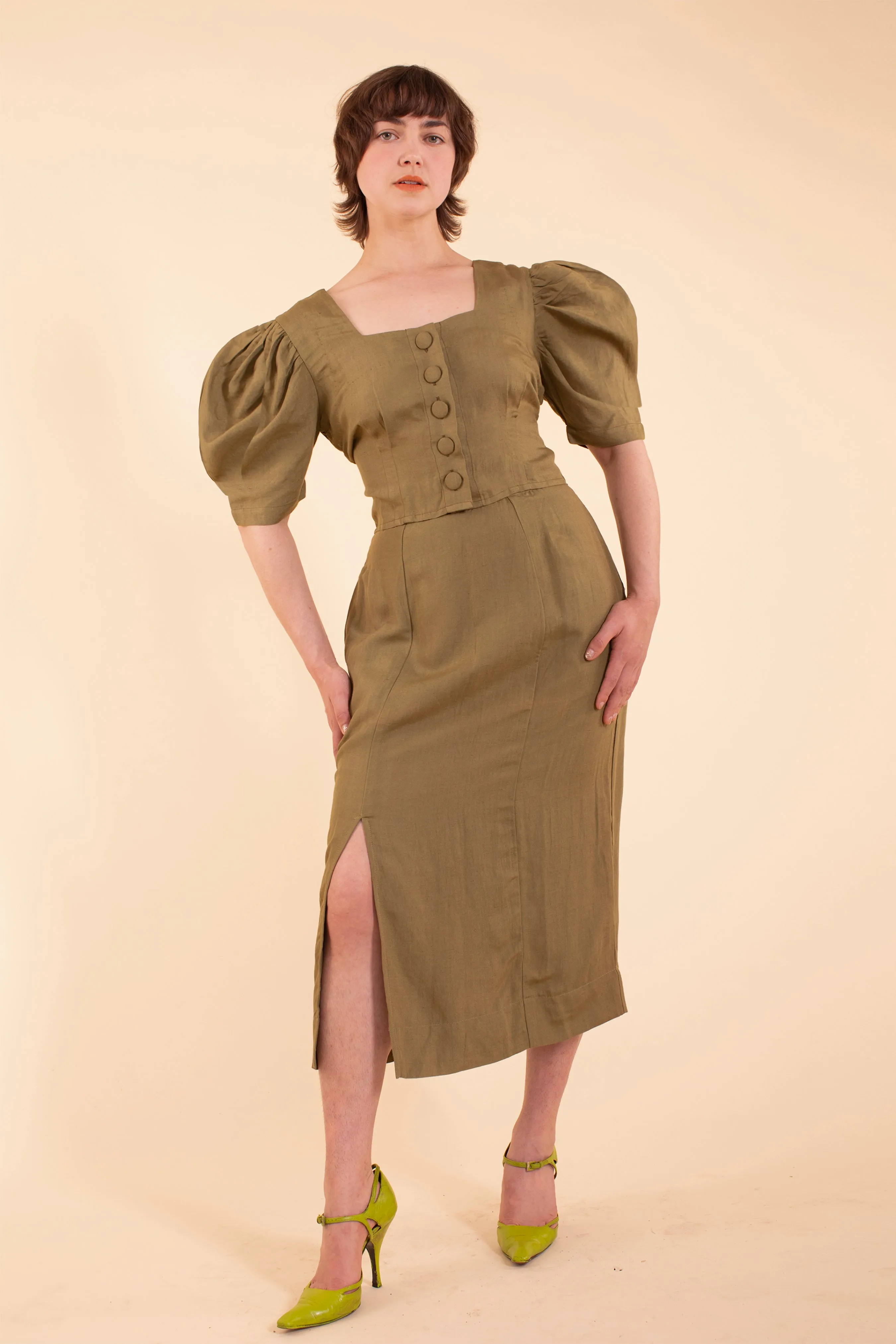 Emma Skirt - HKM - Moss Linen sold by Samantha Pleet product image thumbnail 3