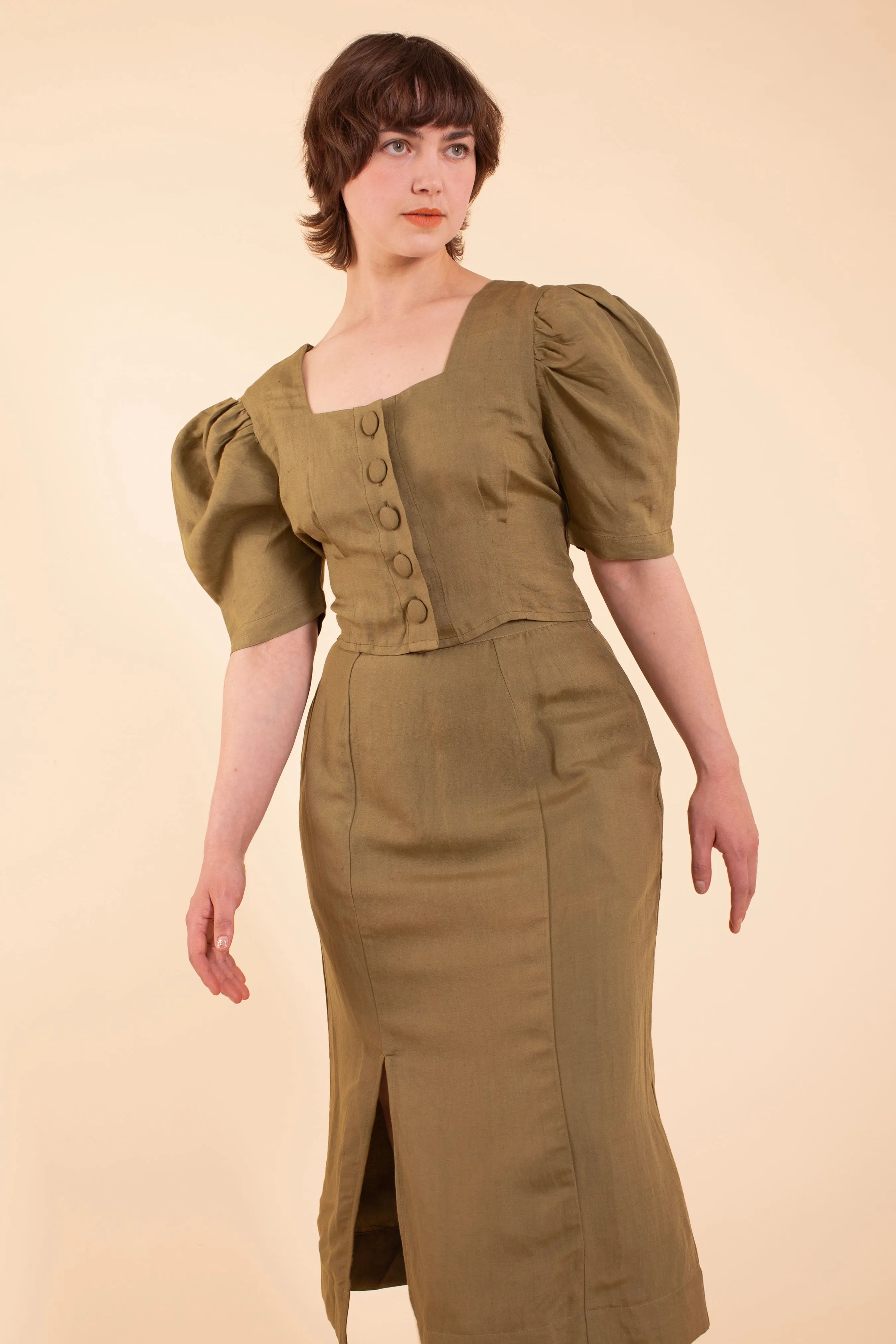 Emma Skirt - HKM - Moss Linen sold by Samantha Pleet product image thumbnail 2