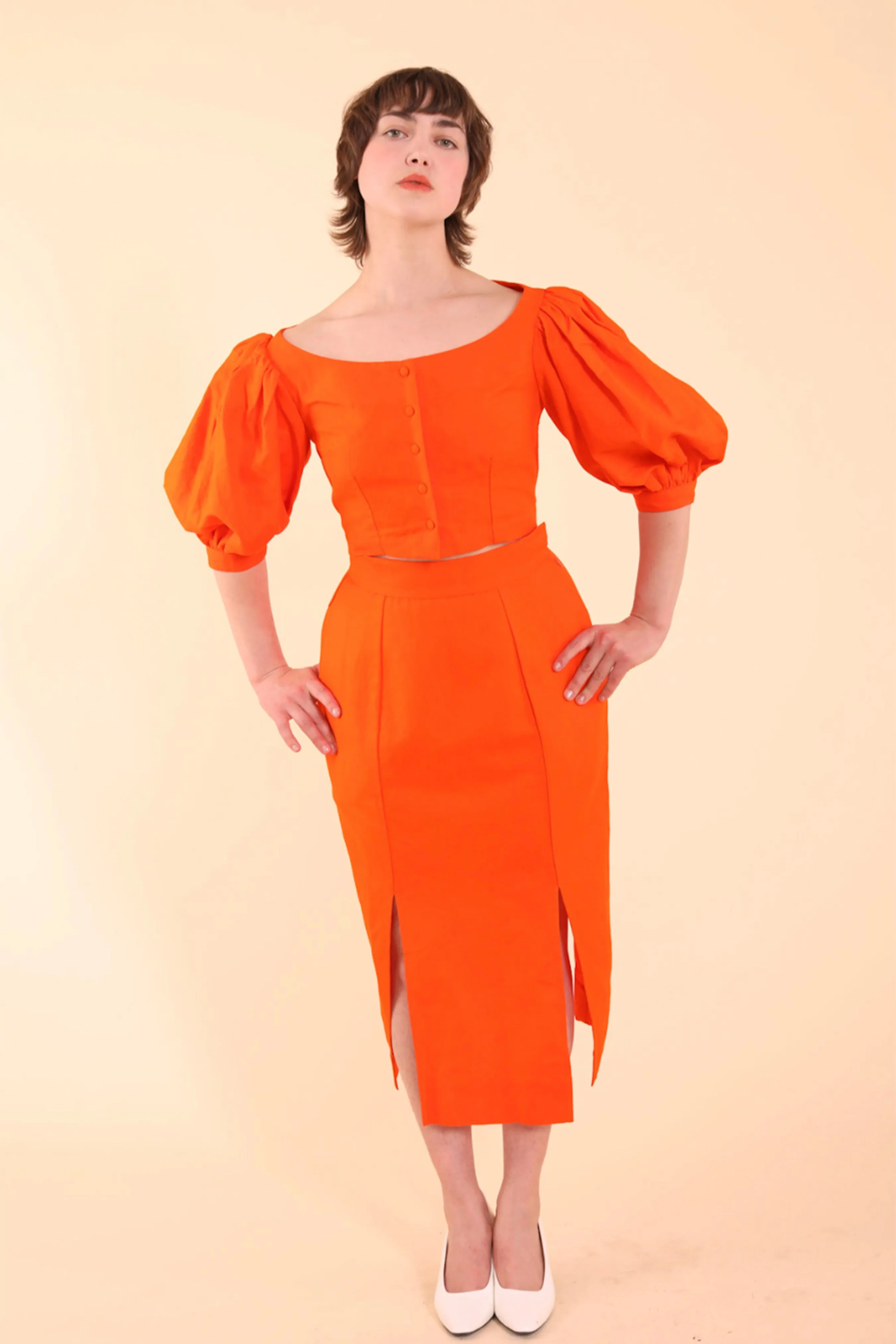 Emma Skirt - HKM - Poppy Linen - sold by Samantha Pleet