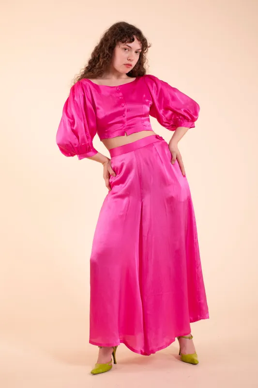 Emma Pants - HKM - Raspberry Rose Silk made by Samantha Pleet