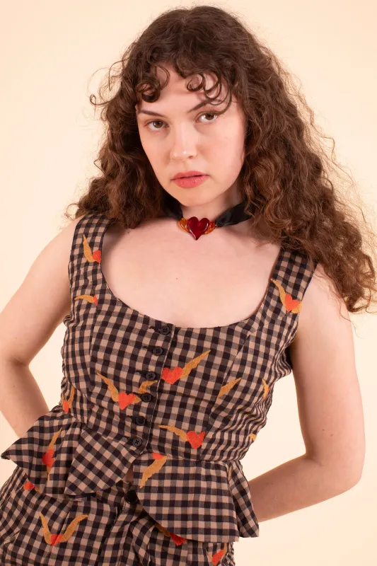 Sappho Corset - Heartwing Embroidery made by Samantha Pleet