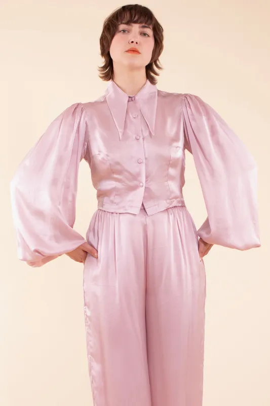 Sophia Blouse - HKM - Lilac Silk sold by Samantha Pleet