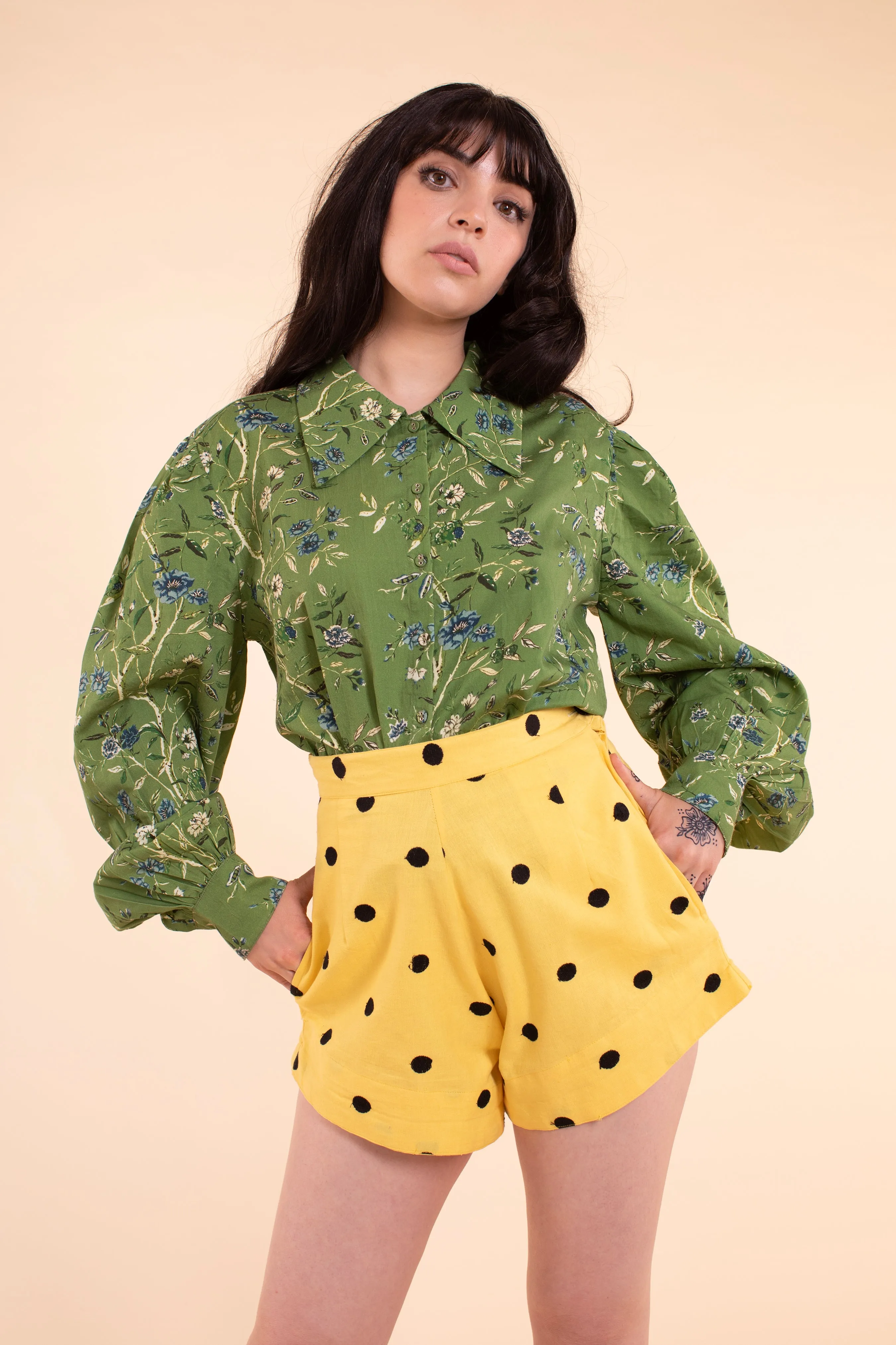 Enchantment Blouse - Green Wallpaper sold by Samantha Pleet