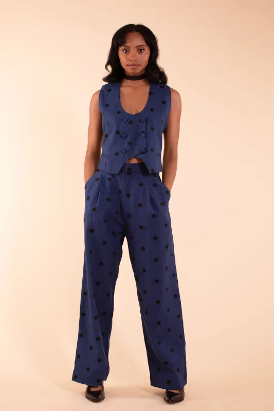Noble Trouser - Indigo Linen made by Samantha Pleet