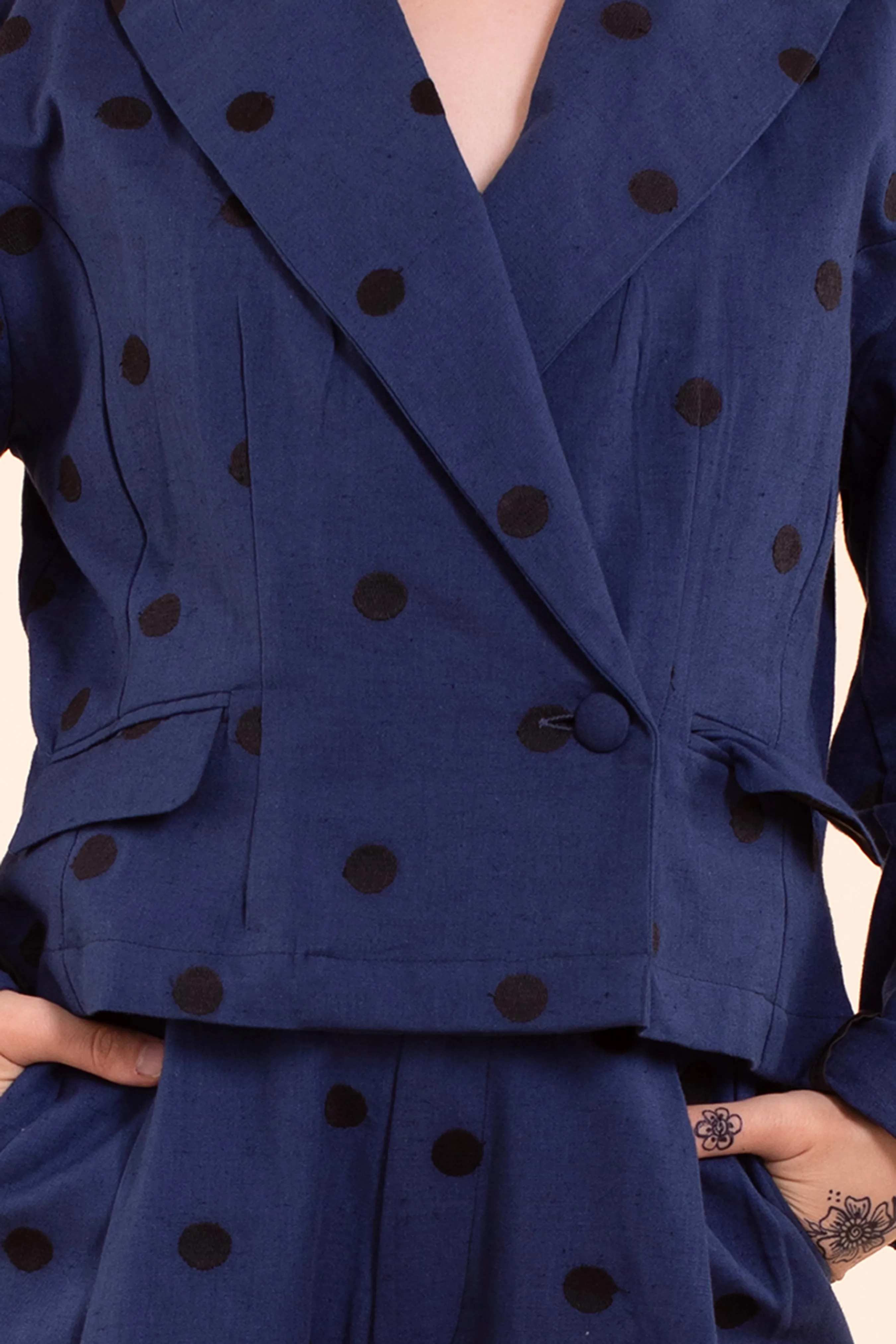 Noble Blazer - Indigo Linen sold by Samantha Pleet product image thumbnail 3