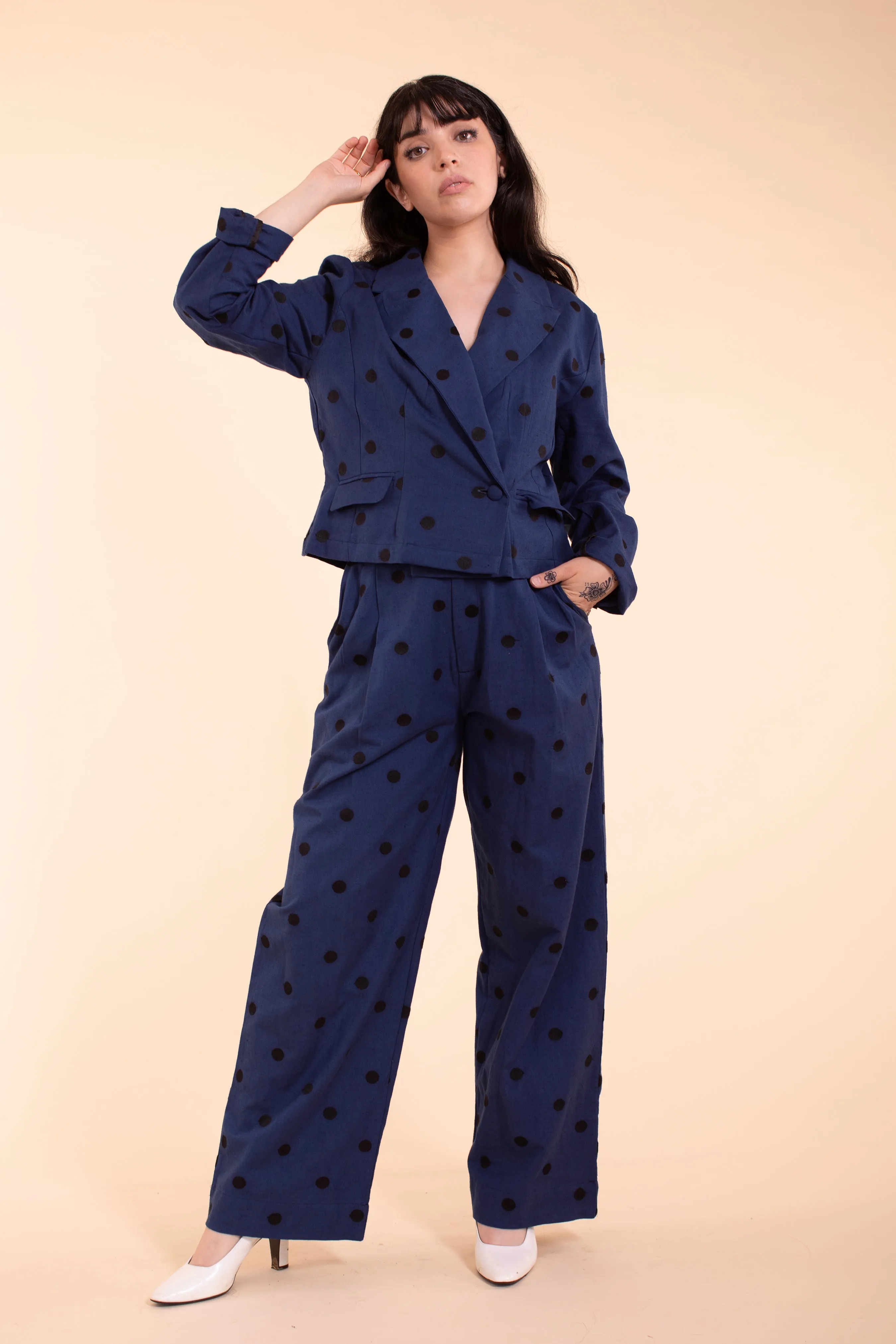 Noble Blazer - Indigo Linen sold by Samantha Pleet