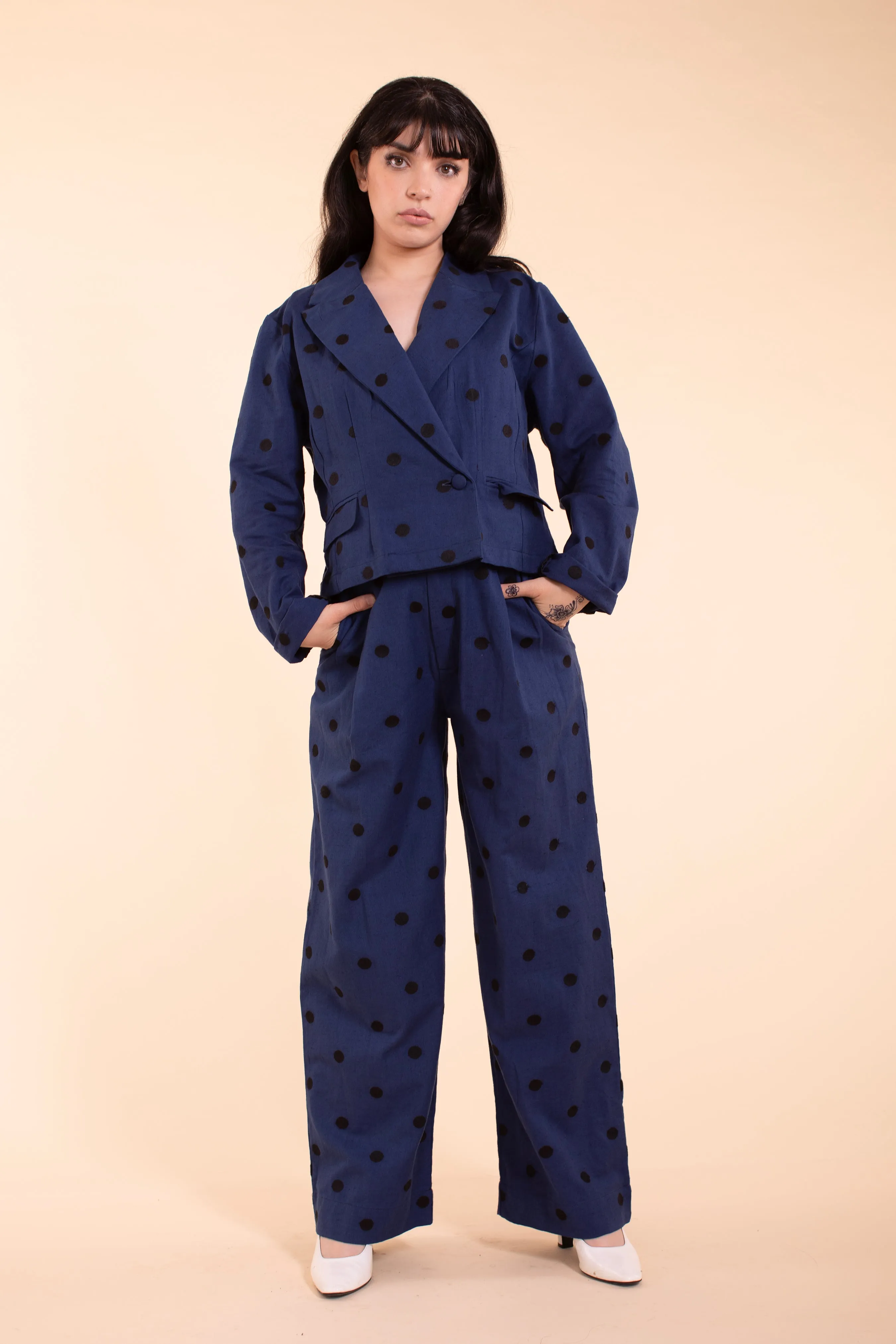 Noble Blazer - Indigo Linen sold by Samantha Pleet product image thumbnail 2