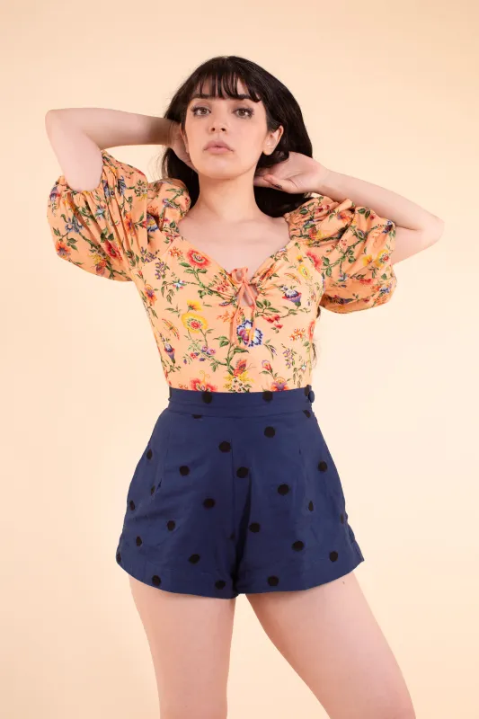 Noble Shorts - Indigo Linen sold by Samantha Pleet