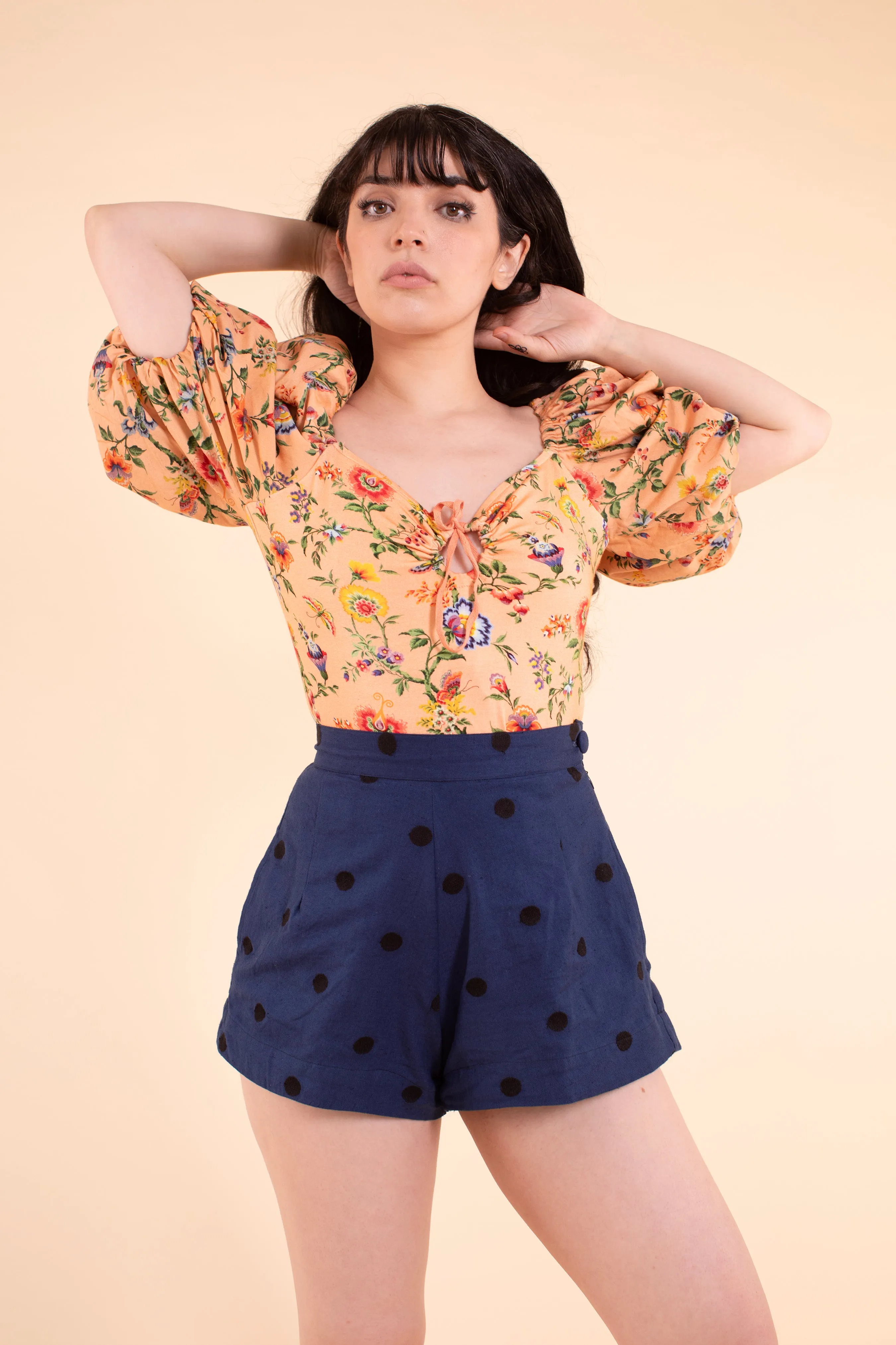 Noble Shorts - Indigo Linen sold by Samantha Pleet