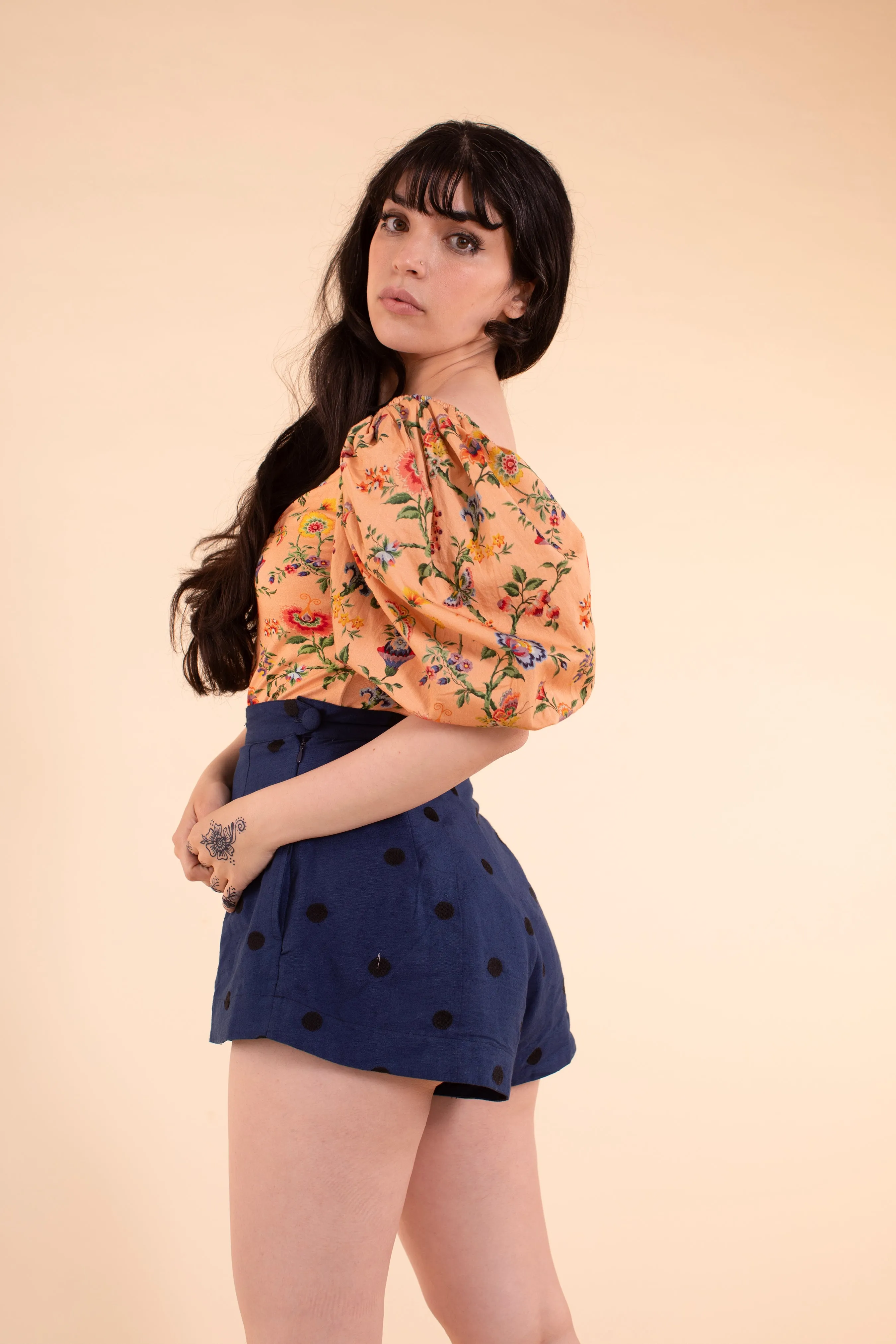 Noble Shorts - Indigo Linen sold by Samantha Pleet product image thumbnail 2