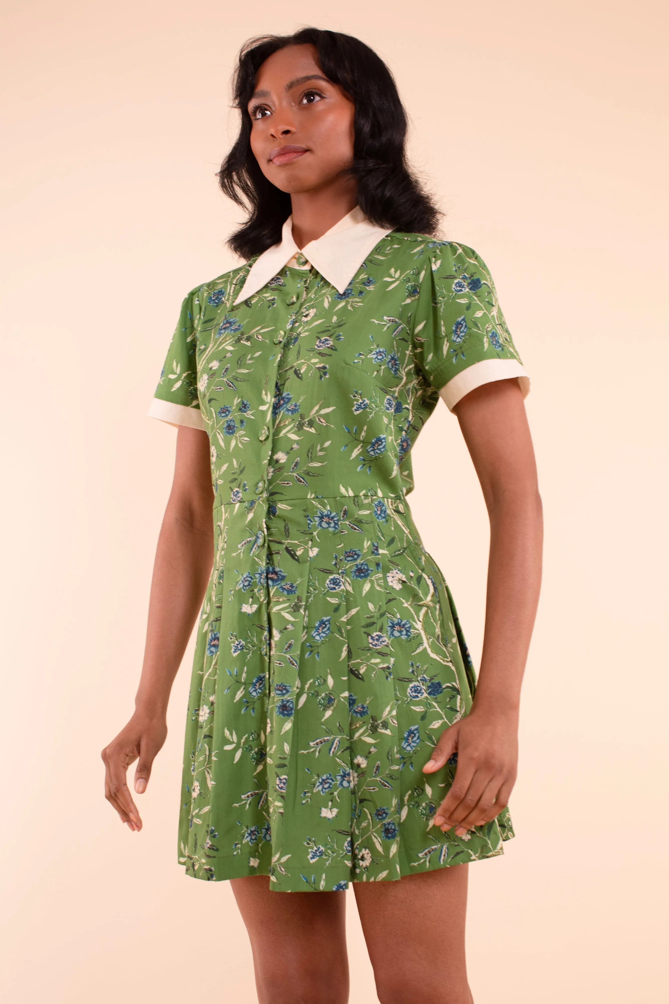 Wallflower Dress - Green Wallpaper sold by Samantha Pleet